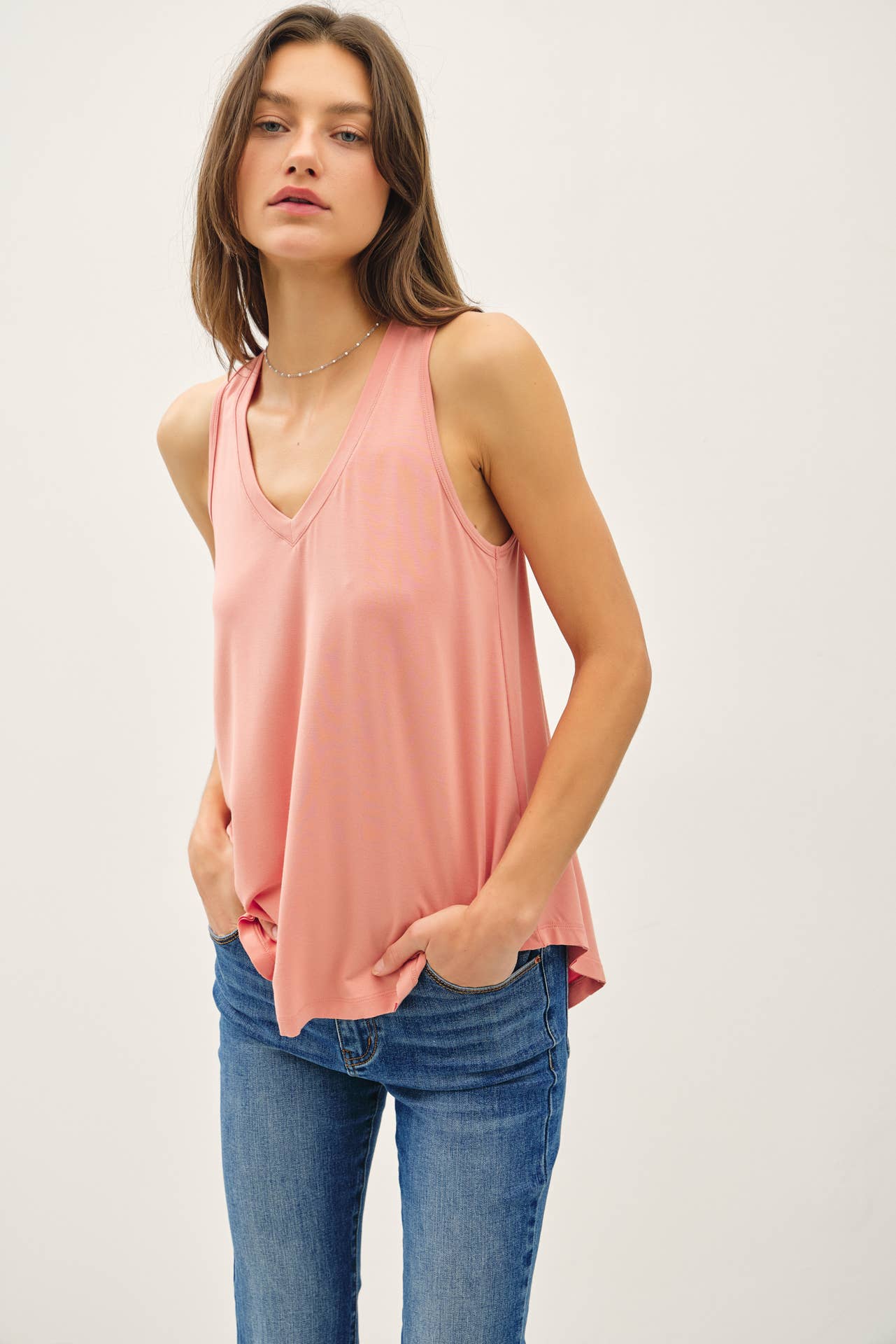 Be Cool Basic Threads Flowy V-NECK TANK