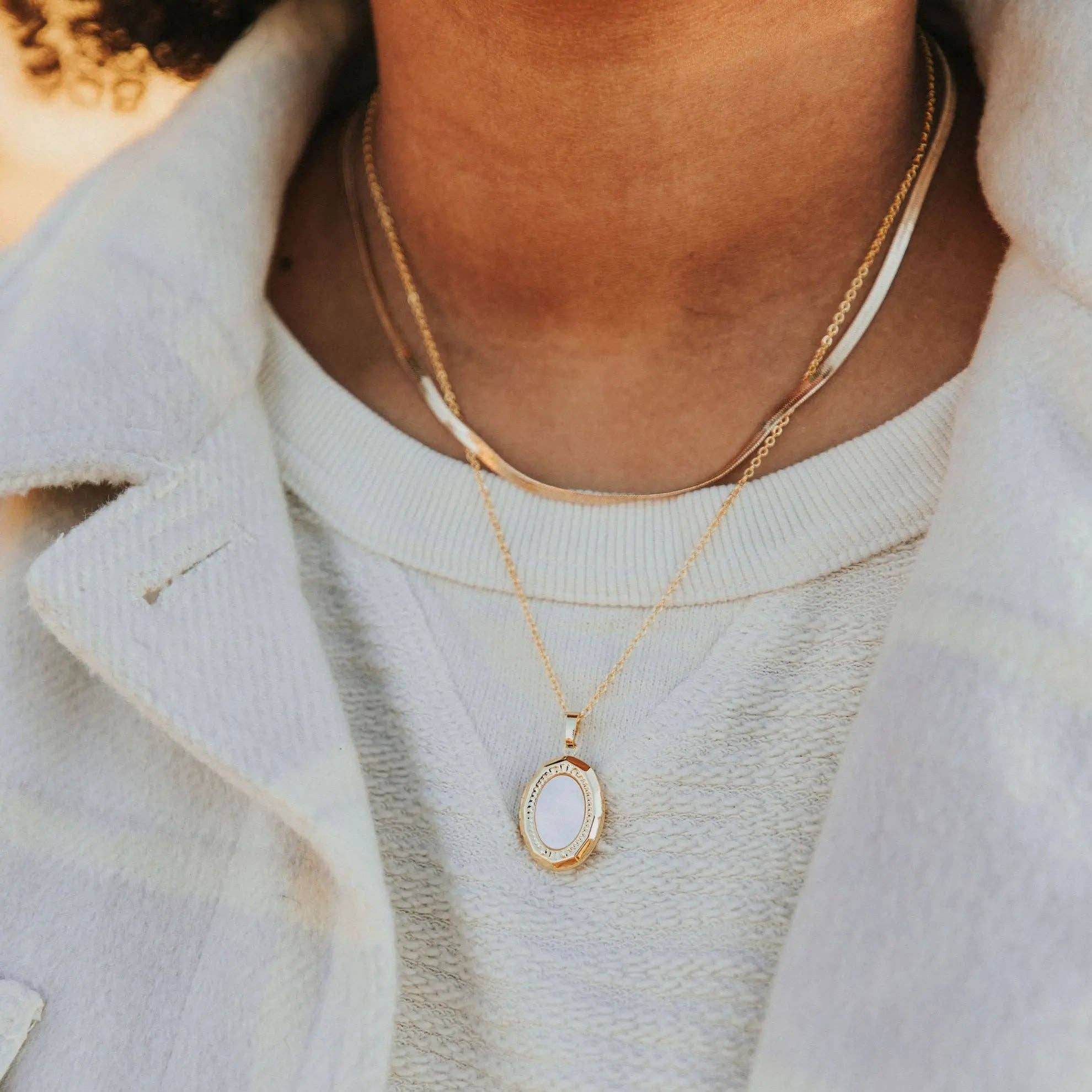 Mauve Jewelry Co. Isabelle Locket Necklace