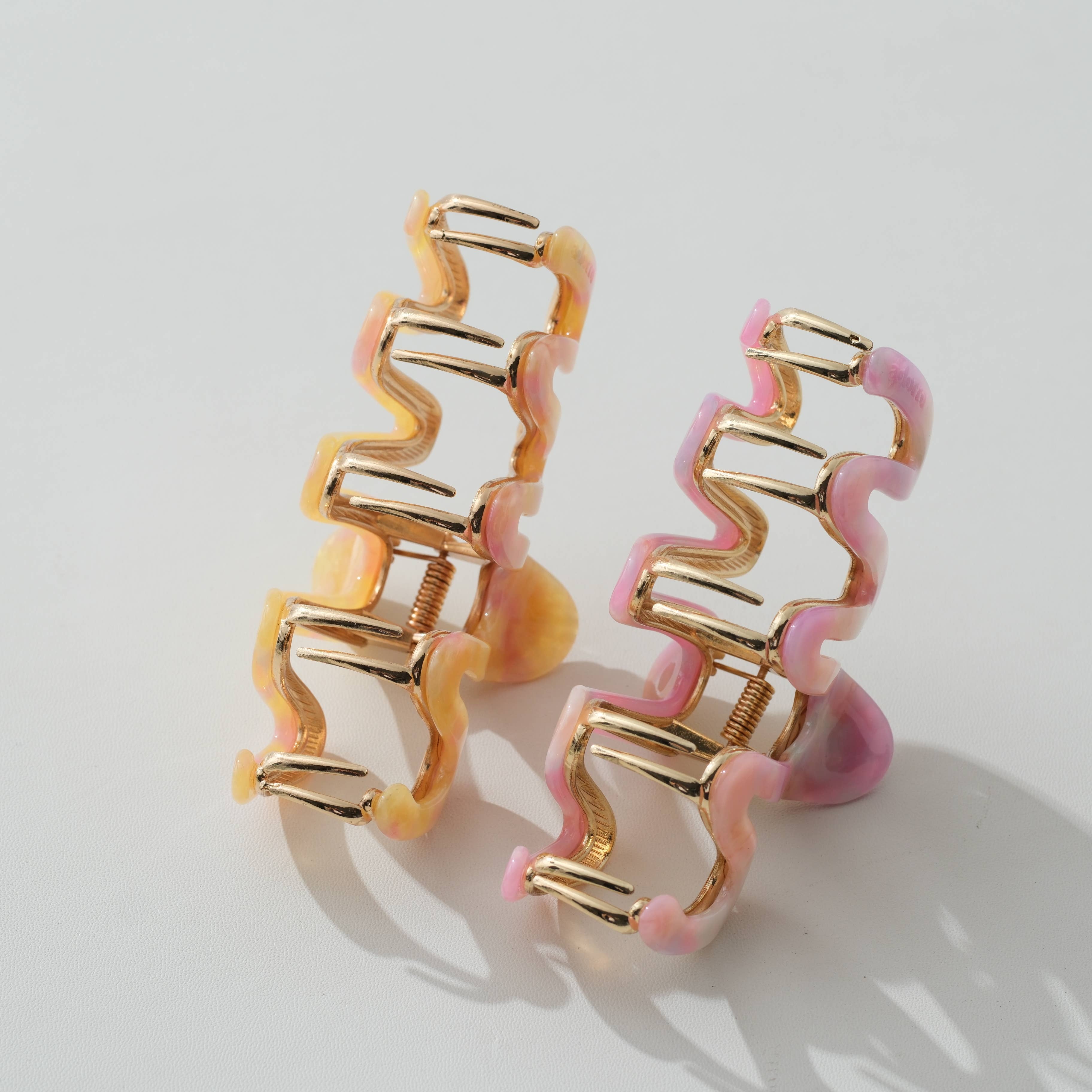 Adorro Willow Island Sun Metal Squiggle Claw Clip - Large