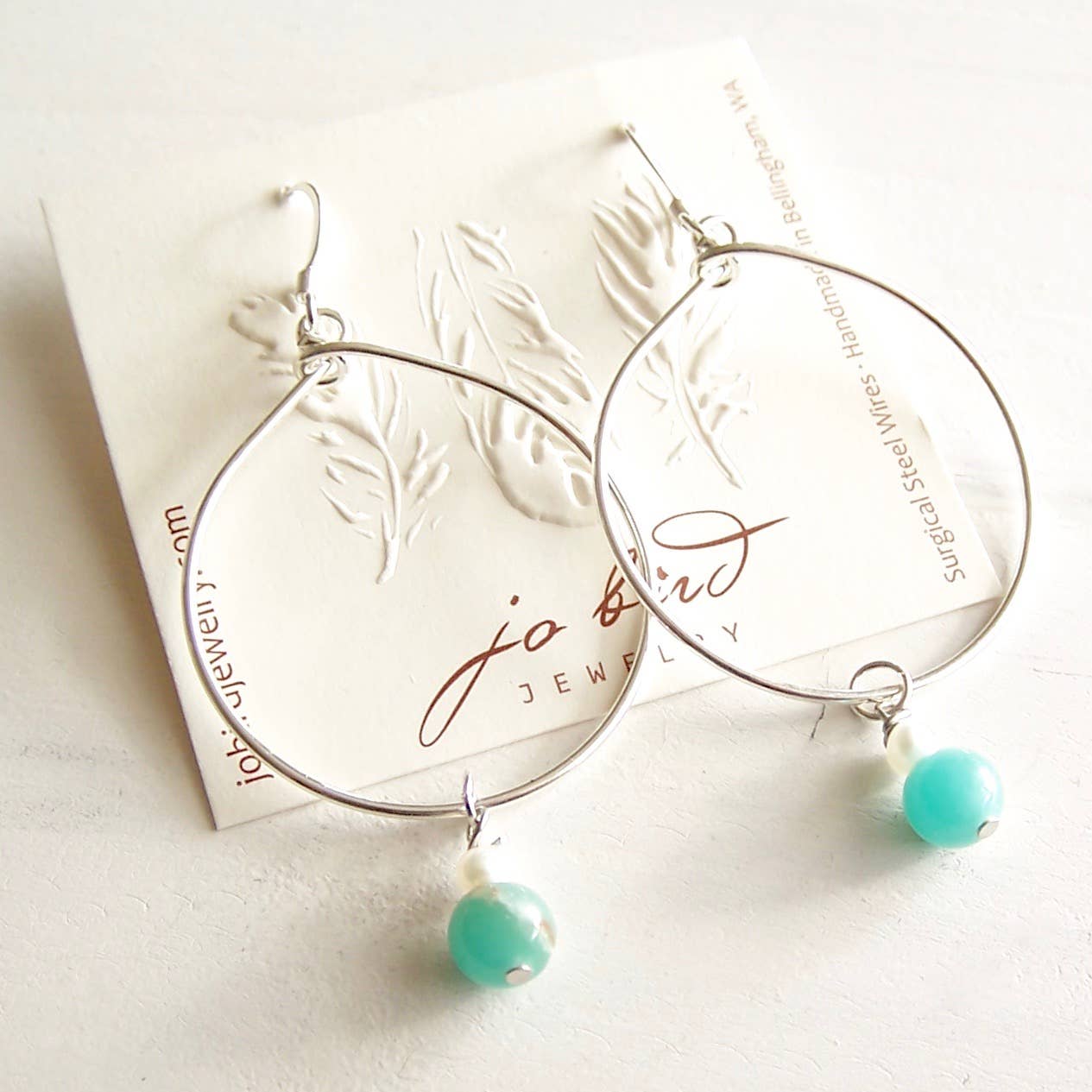 Jo Bird Jewelry Amazonite Hoops