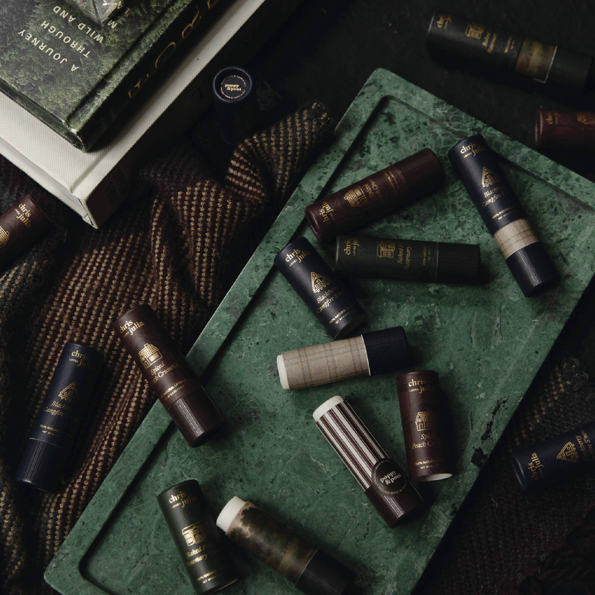 Poppy & Pout Lip Balm, Chris Loves Julia, Blackberry Campfire S'mores