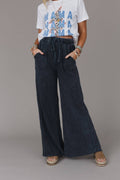Three Bird Nest Relaxing Robin Wide Leg Pant - New Navy