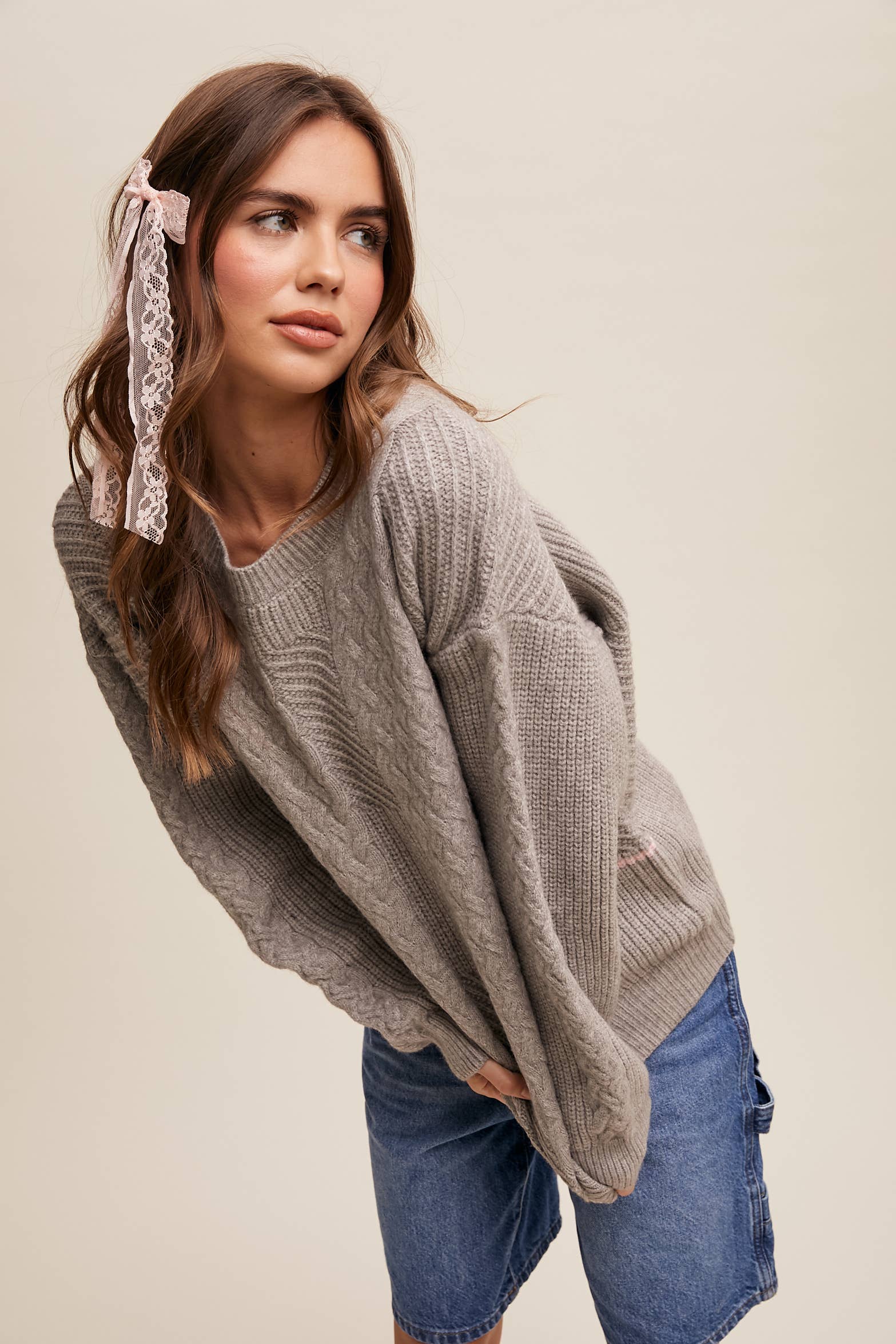 Listicle Winter Fog Knit Pullover
