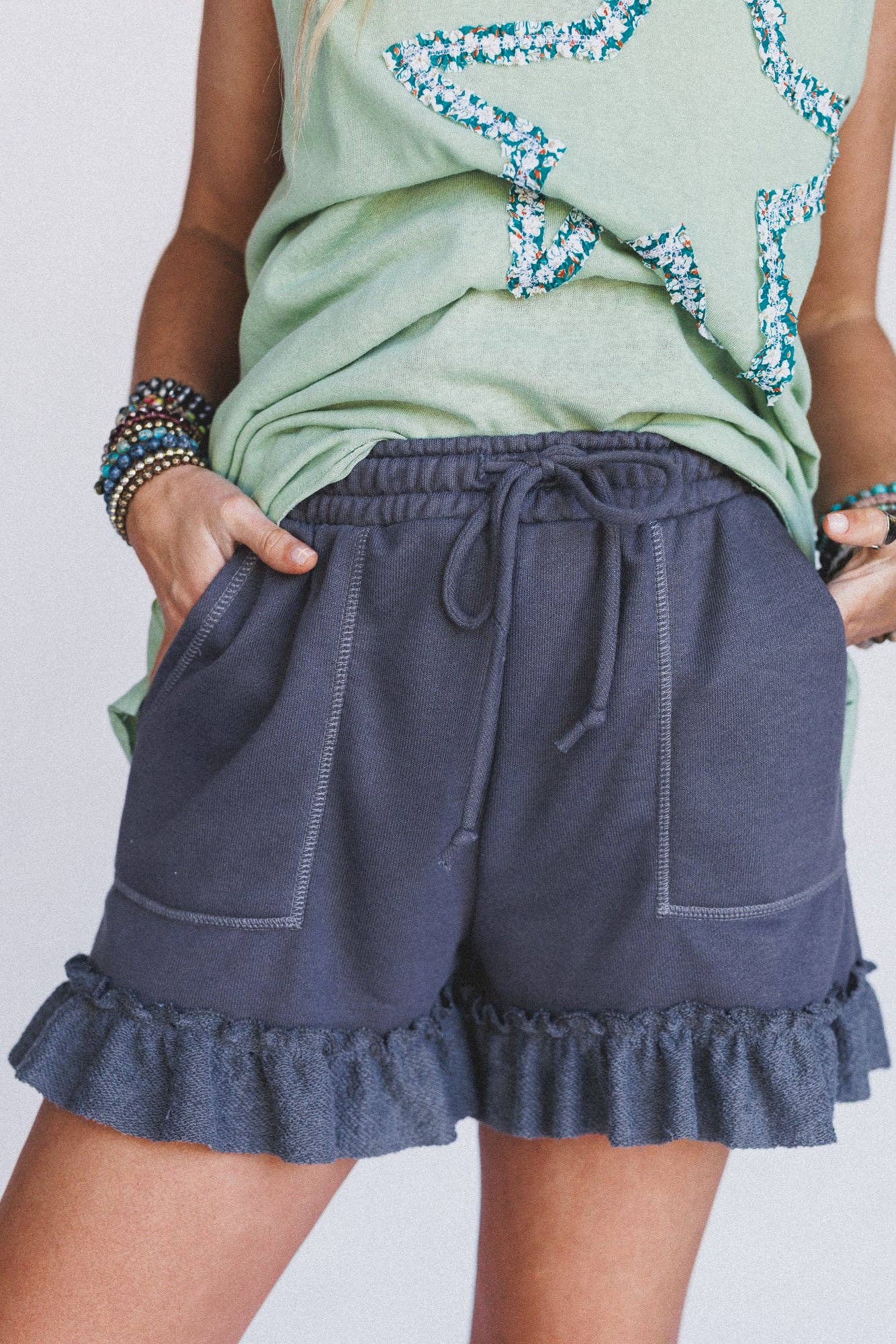 Three Bird Nest Beachline Textured Shorts