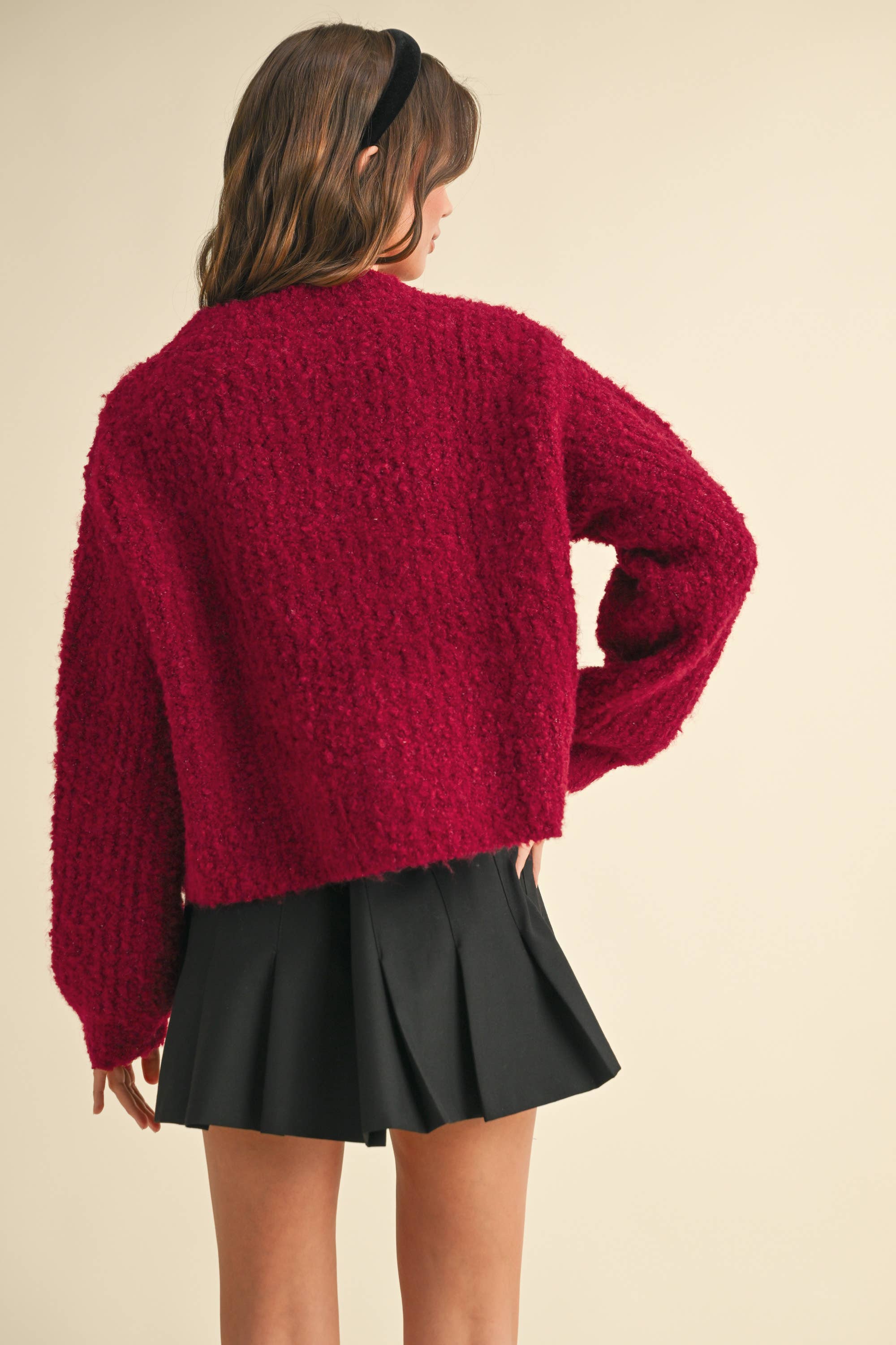 MIOU MUSE HOLLY BERRY SWEATER CARDIGAN