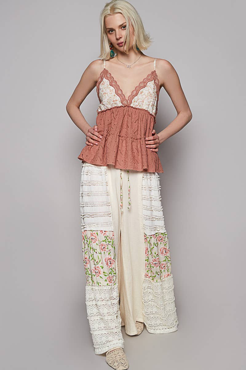 Pol Clothing V-neck ruffle sleeveless top