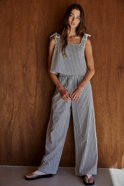 WOVEN STRIPED PANTS
