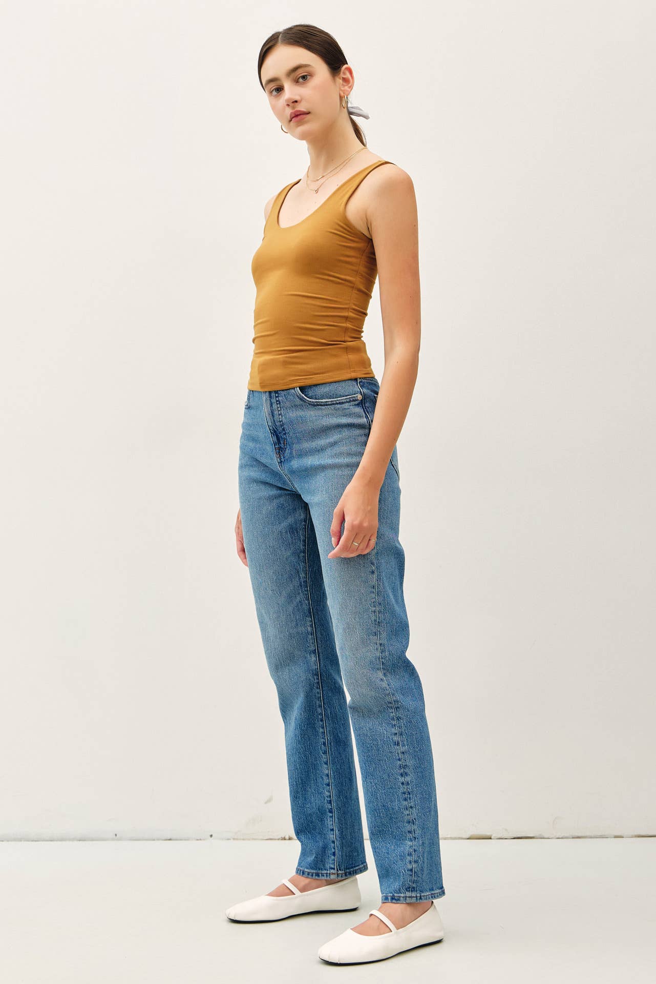Be Cool BASIC THREADS SCOOP NECK TANK