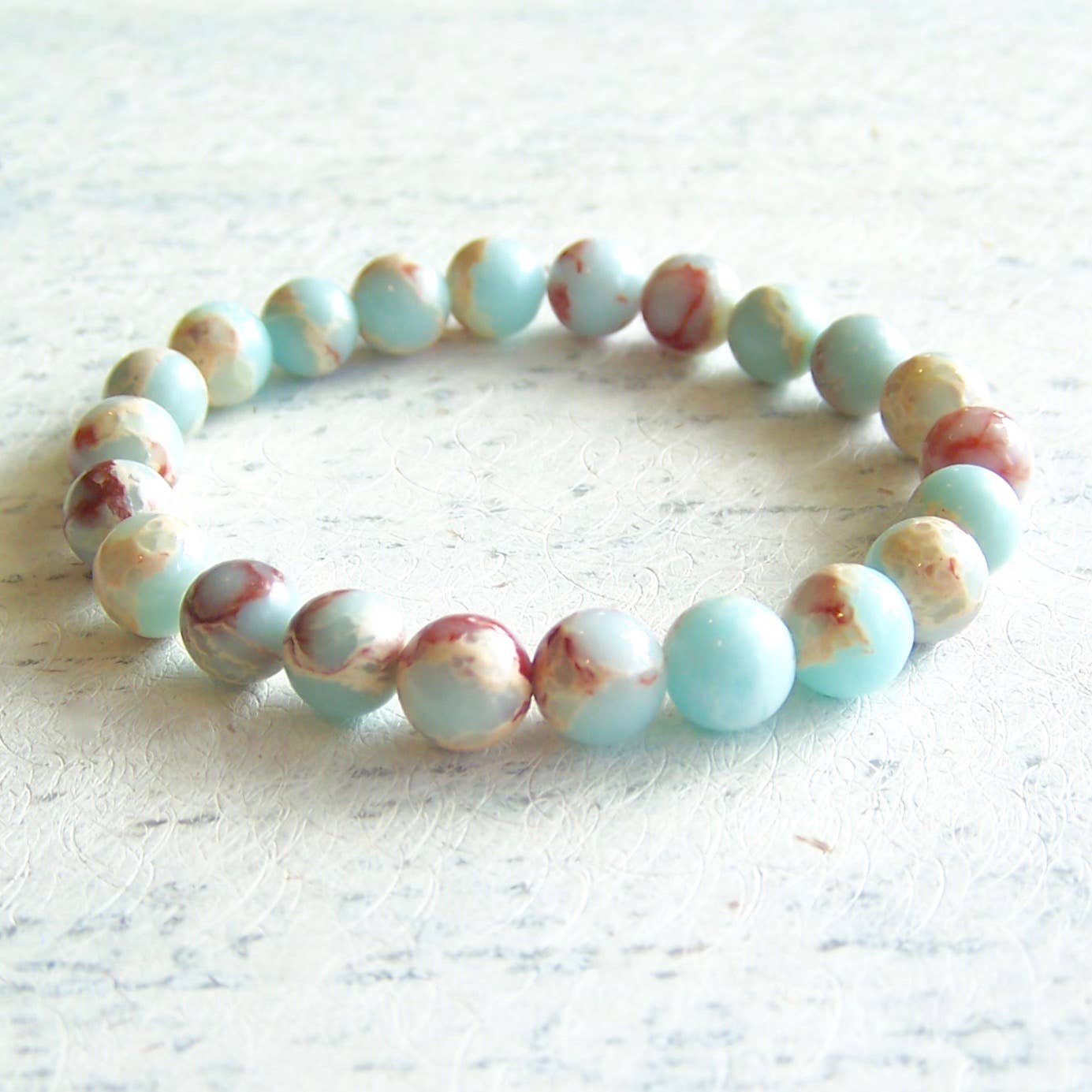 Jo Bird Jewelry Gemstone Elastic Bracelet - Caribbean