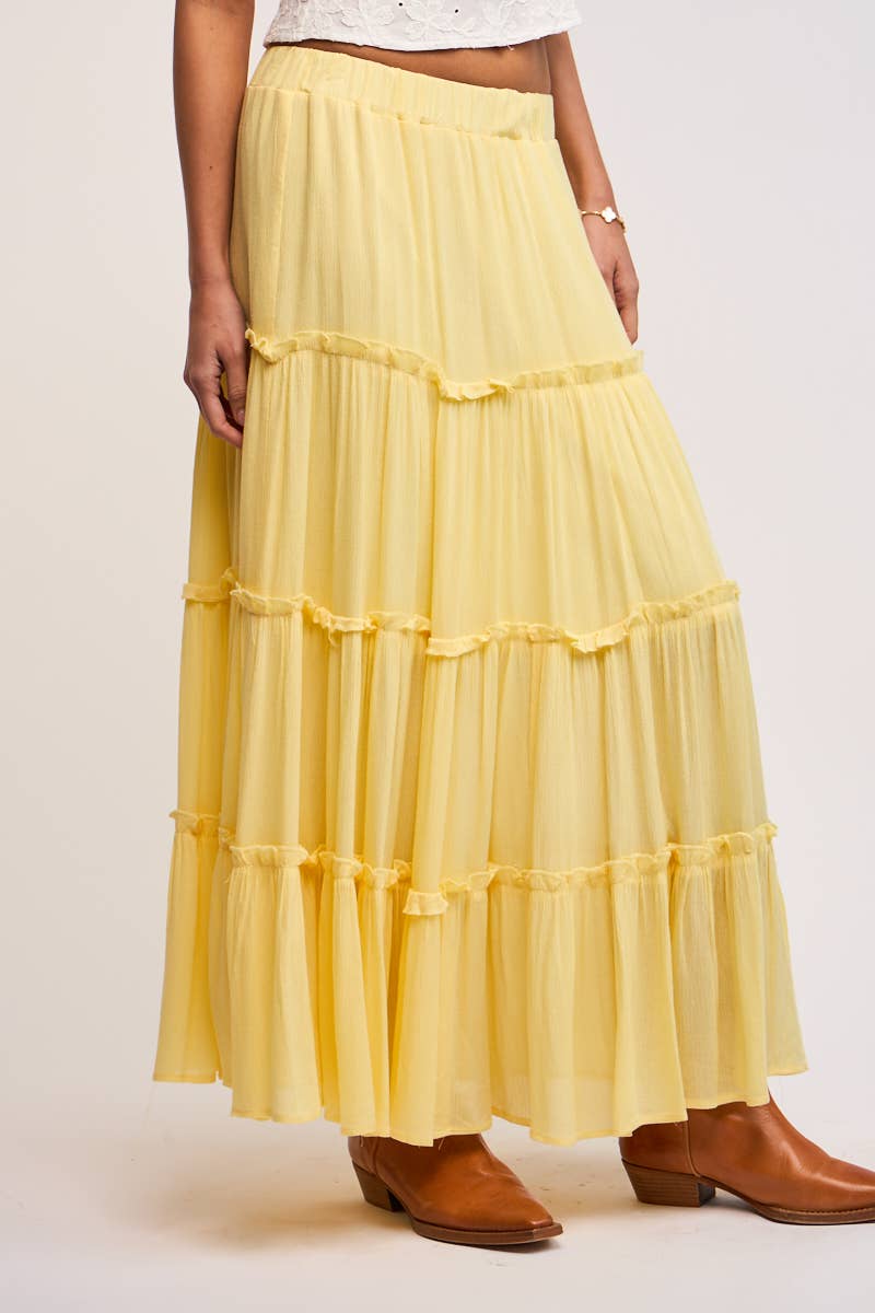 Sky to Moon ELLA TIERED MAXI SKIRT