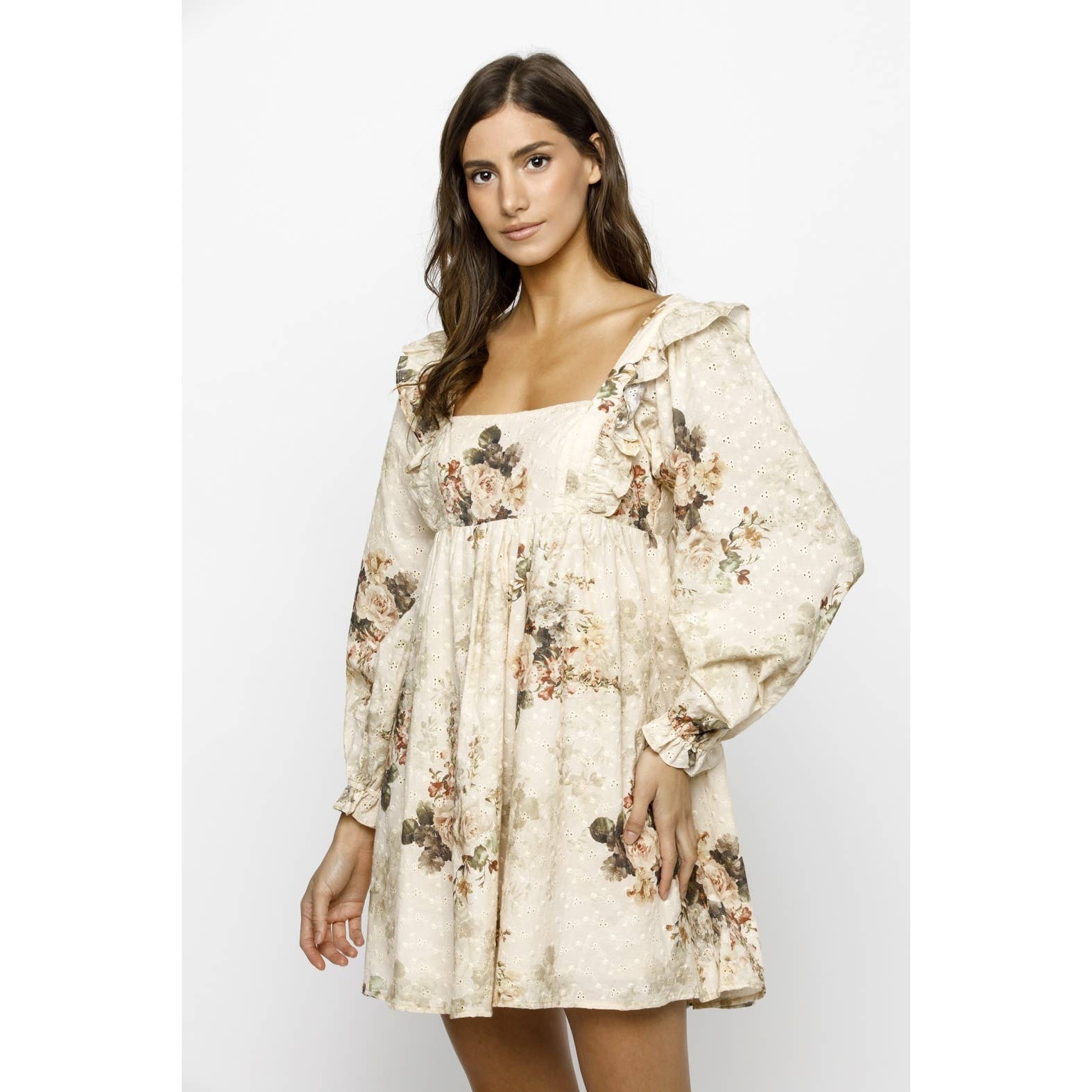 STORIA AUTUMN BOUQUET BABY DOLL DRESS