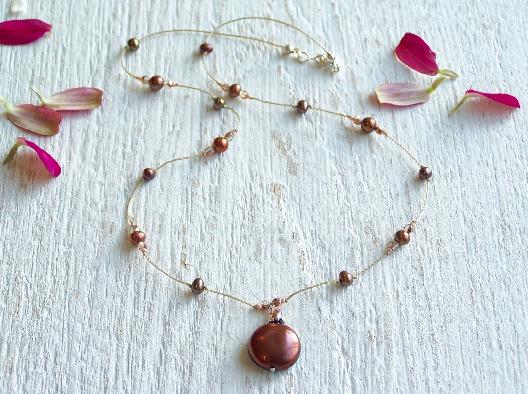 Jo Bird Jewelry Knotted Pearl Necklace - Center Yourself Necklace