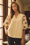 Honey Blossom V-neck Blouse