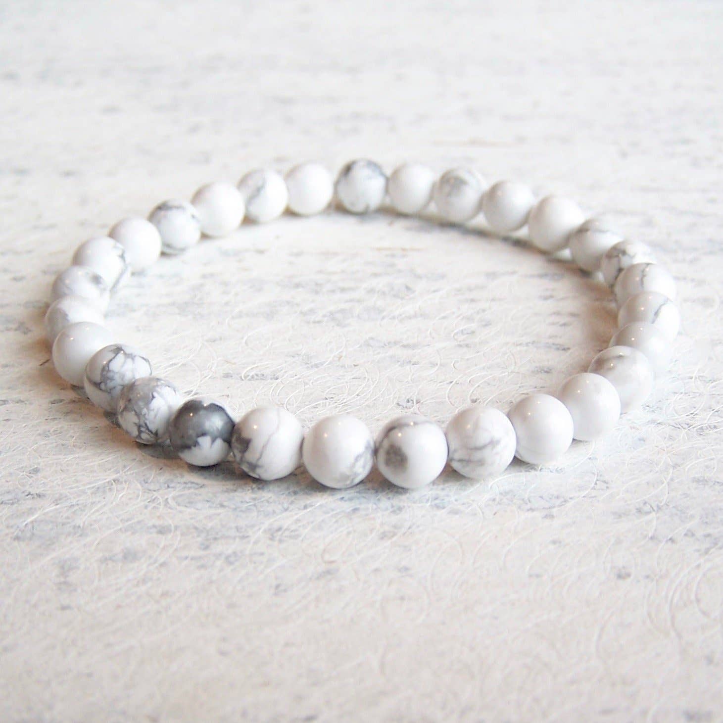 Jo Bird Jewelry Gemstone Elastic Bracelet - 6mm Ocean Colors