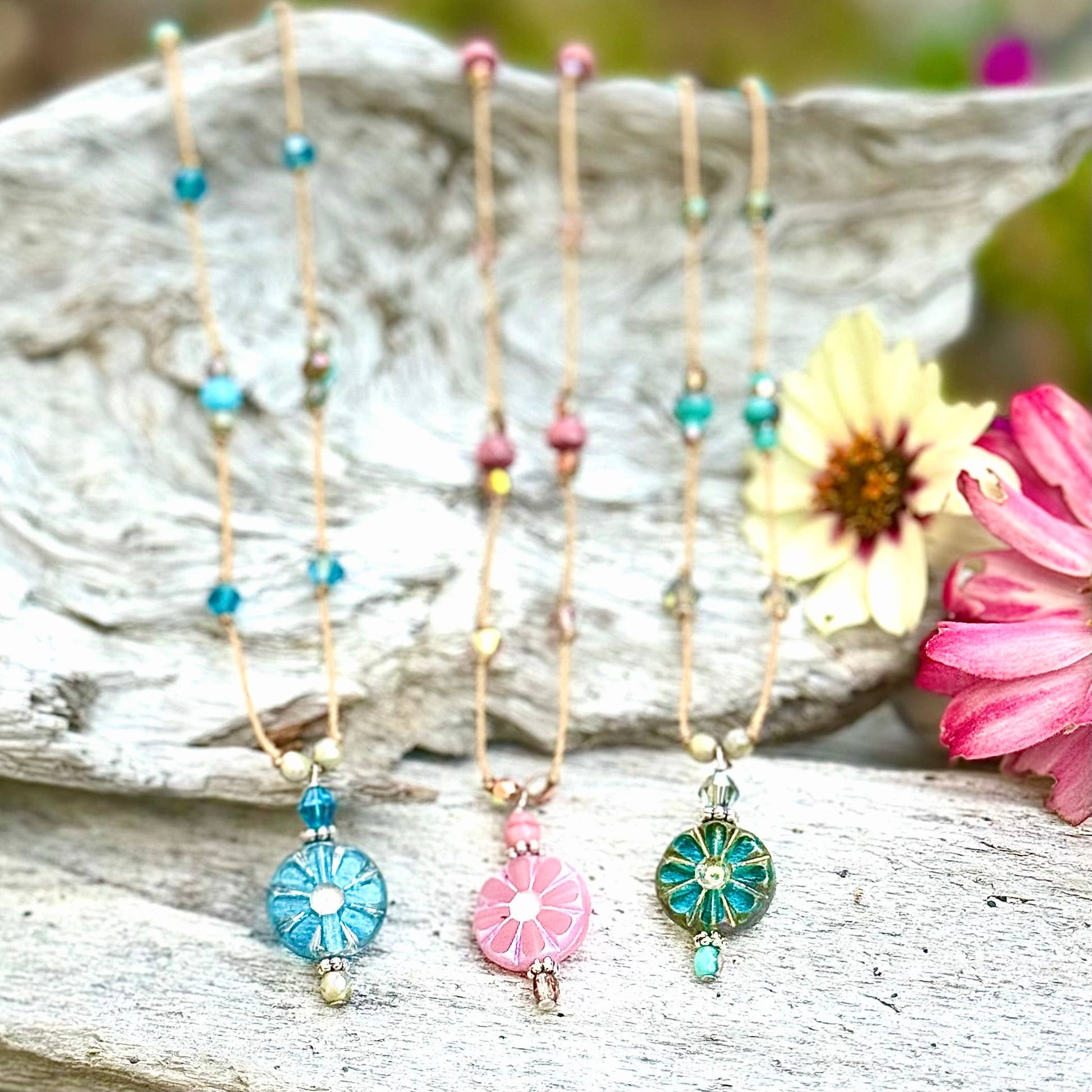 Jo Bird Jewelry Flower Pendant Necklace - NEW Spring Colors
