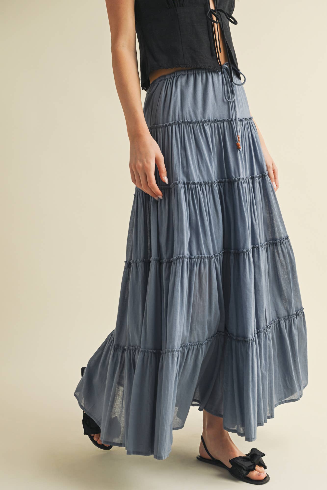 Mustard Seed SIERRA TIERED MAXI SKIRT