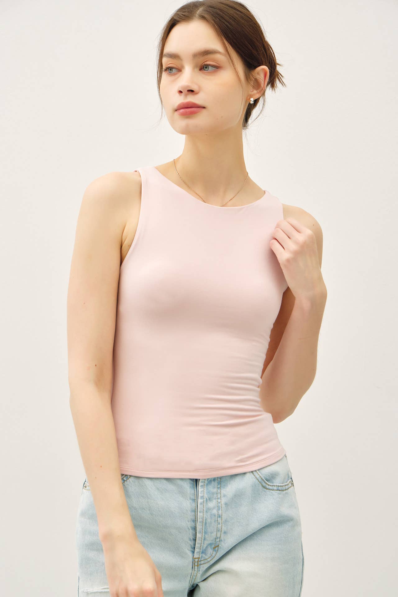 Be Cool BASIC THREADS BOAT NECK TANK