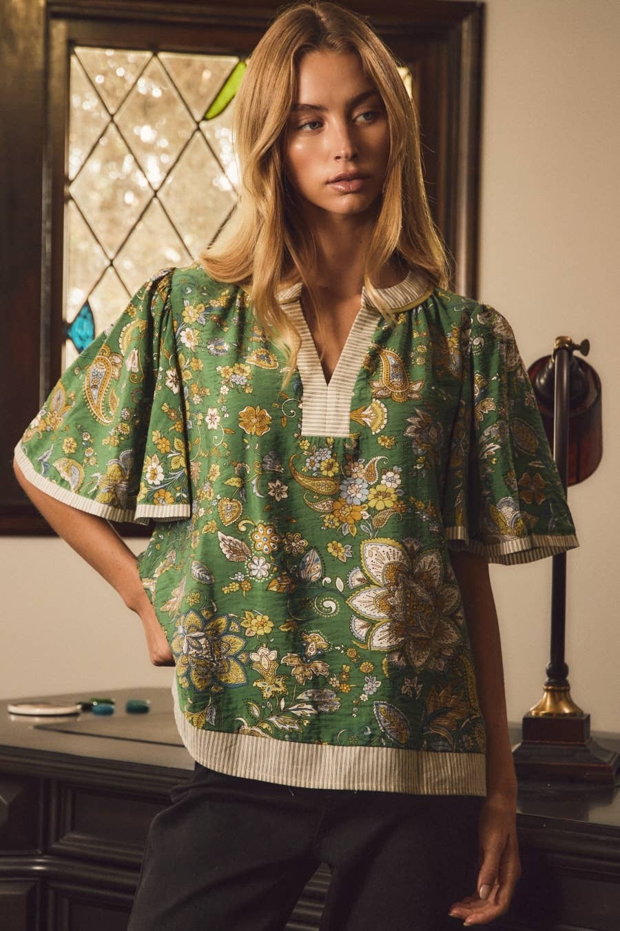 Oddi Greenbriar Printed Blouse
