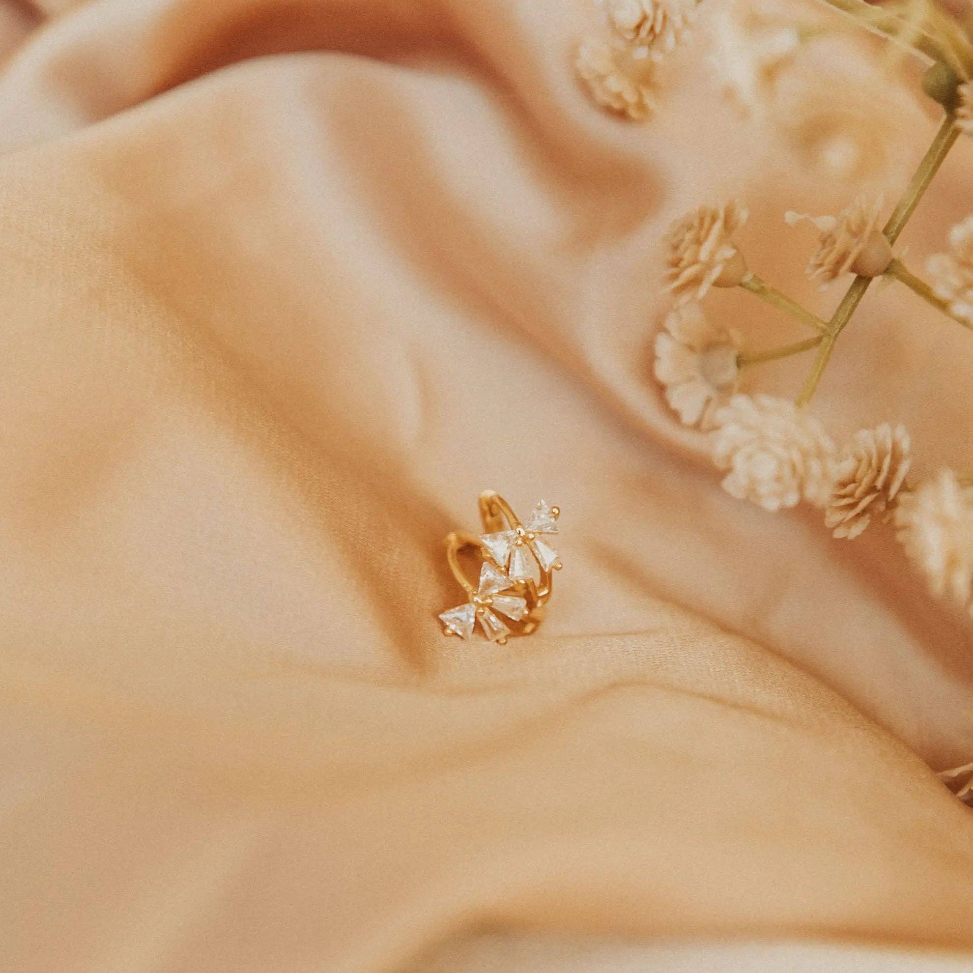 Mauve Jewelry Co. Lucy Diamond Bow Hoops