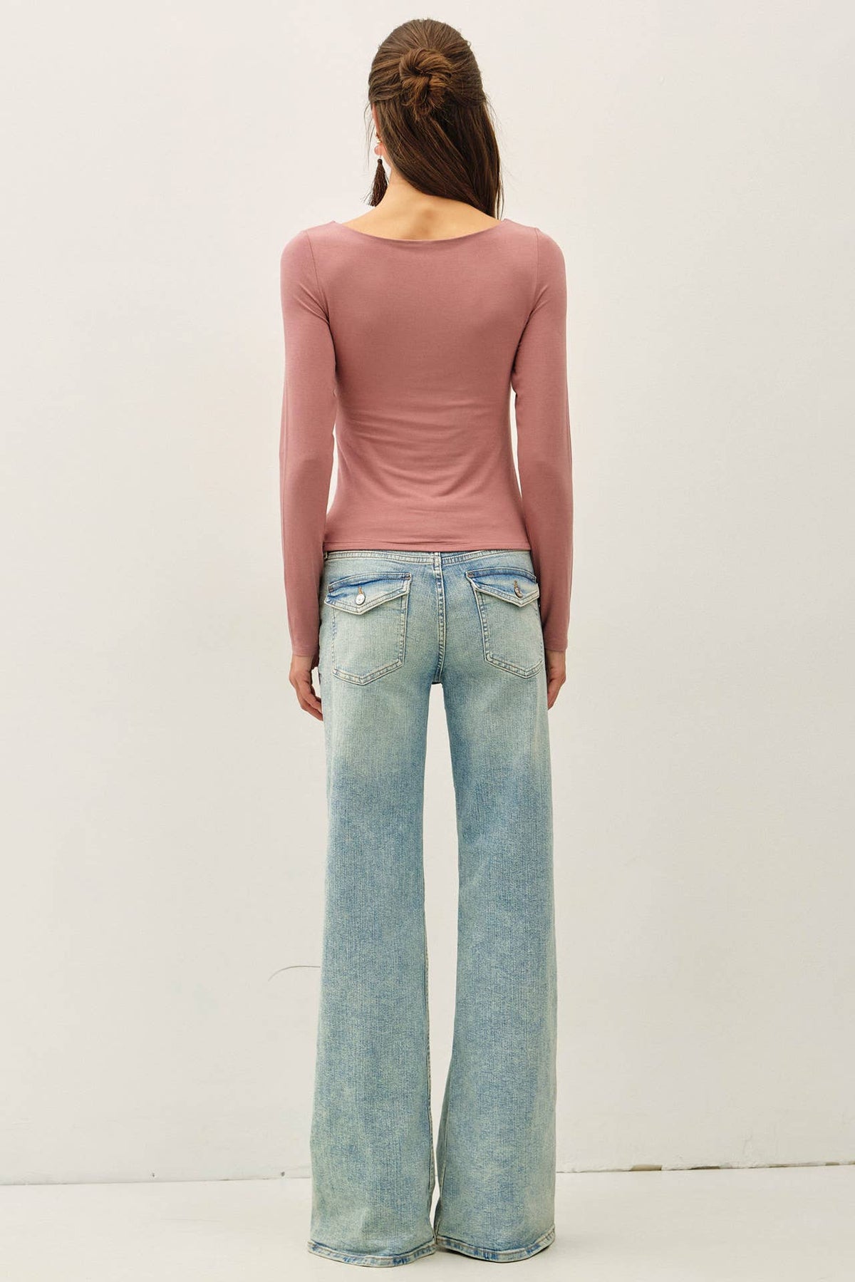 Be Cool BASIC THREADS BOAT NECK LONG SLEEVE TOP