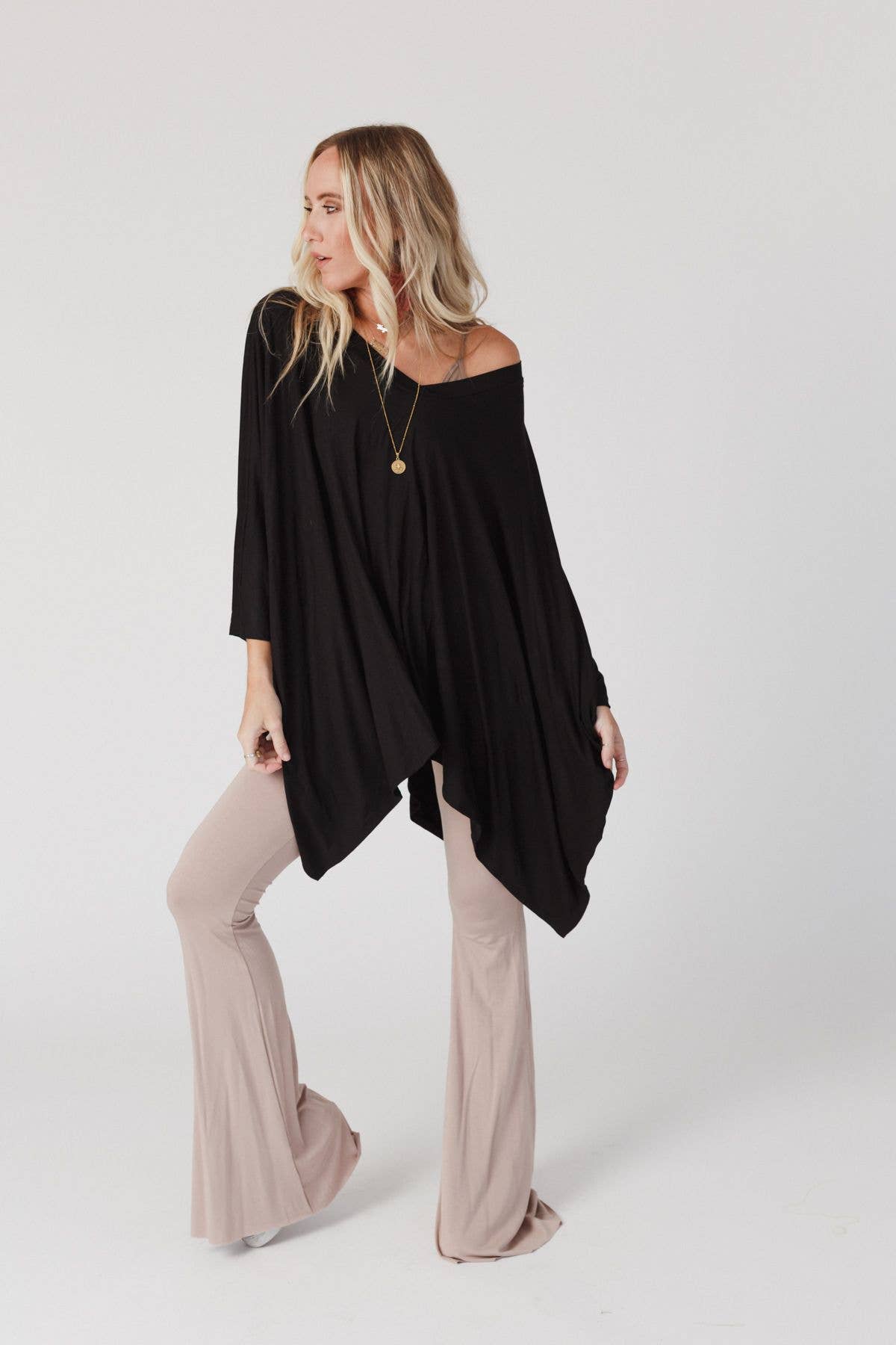 Three Bird Nest The Wren Boho Top - Black