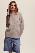Listicle Winter Fog Knit Pullover Contemporary Heather Grey