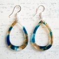 Jo Bird Jewelry Acetate Teardrops - Tropical Colors Blue Lagoon