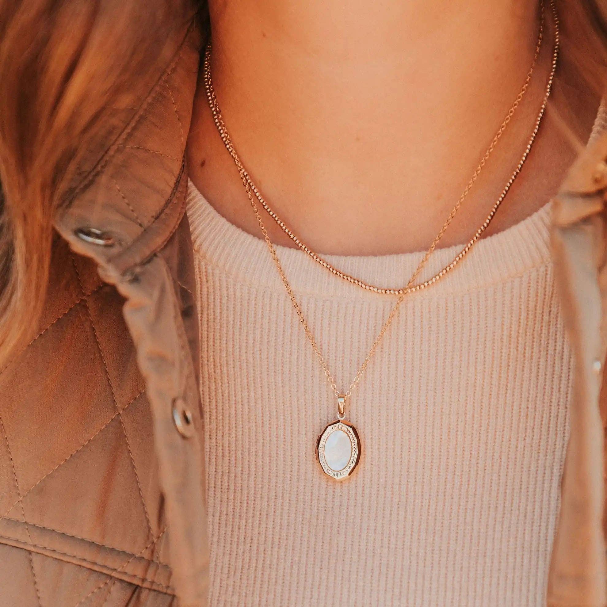 Mauve Jewelry Co. Isabelle Locket Necklace