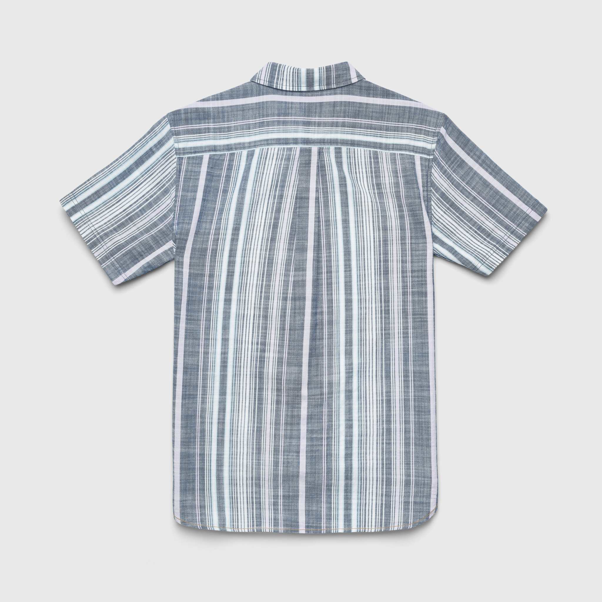 SURFSIDESUPPLY JOEY VERTICAL STRIPE SLUB SHIRT - NAVY COMBO
