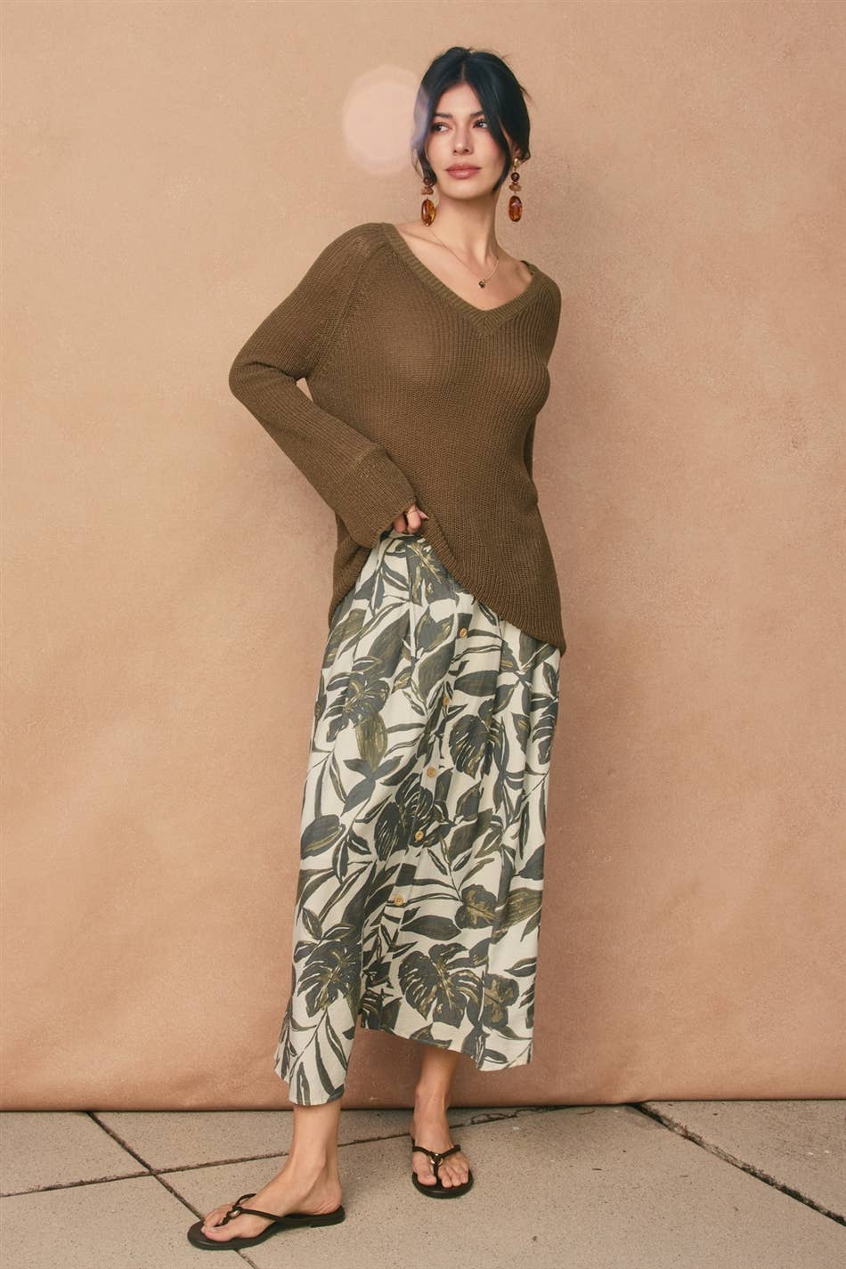 Dress Forum Swaying Palms Midi Skirt
