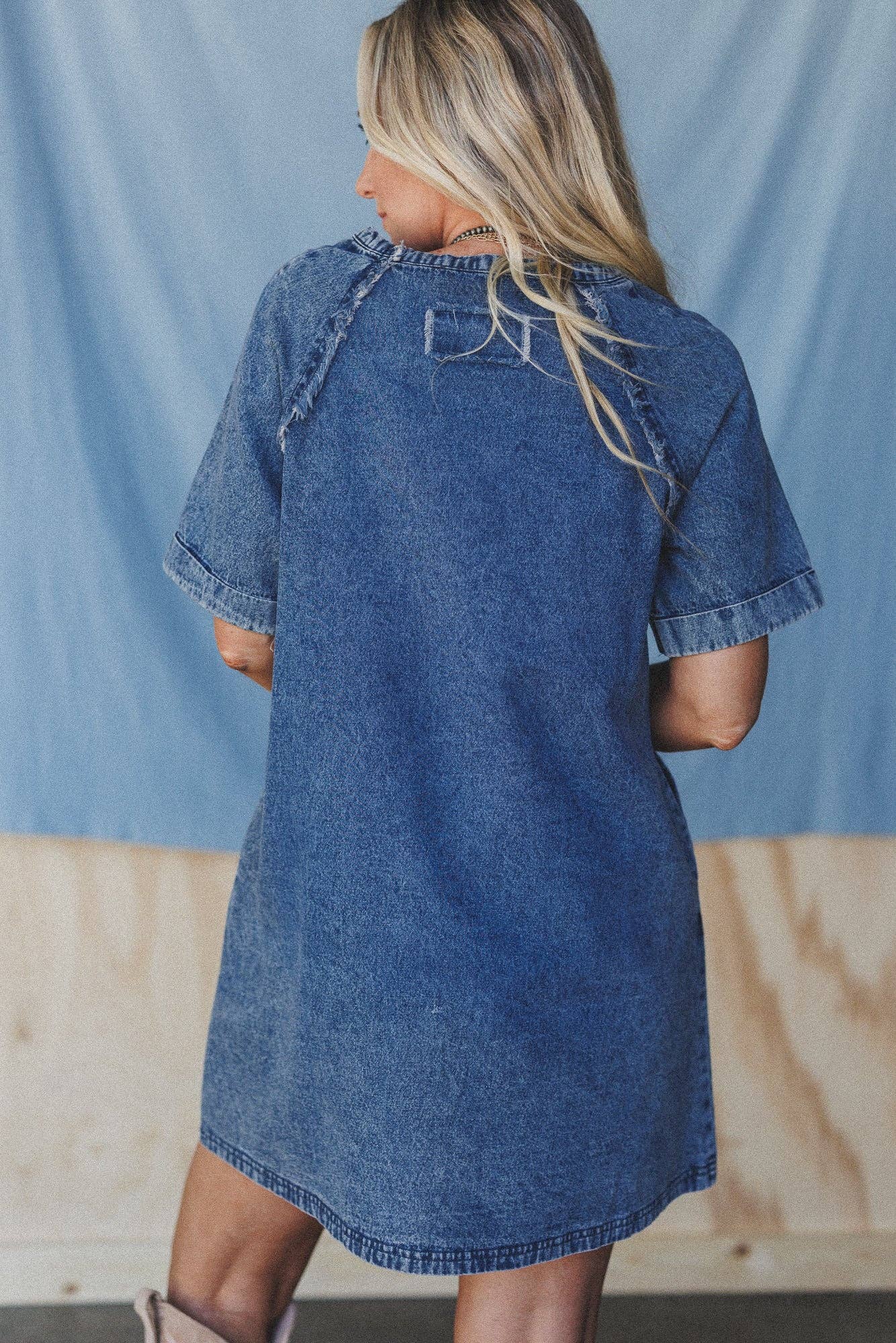 Three Bird Nest Jayda Pocket Dress - Blue Blue