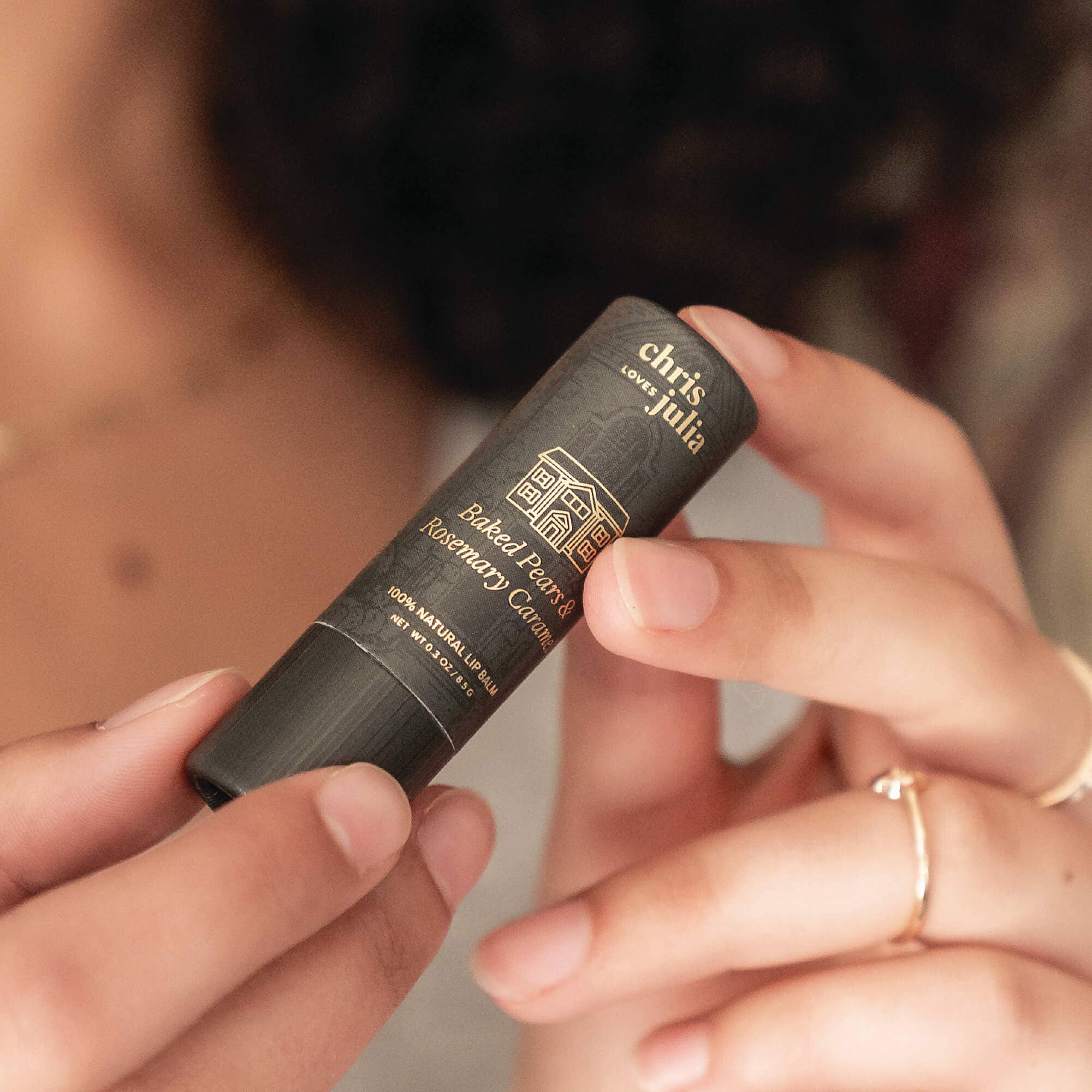 Poppy & Pout Lip Balm, Chris Loves Julia, Baked Pears & Rosemary Caramel