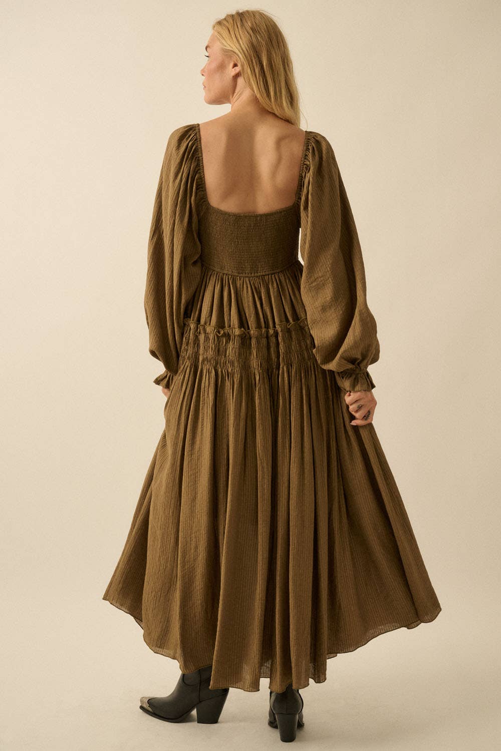 Promesa USA Fern Maxi Peasant Dress