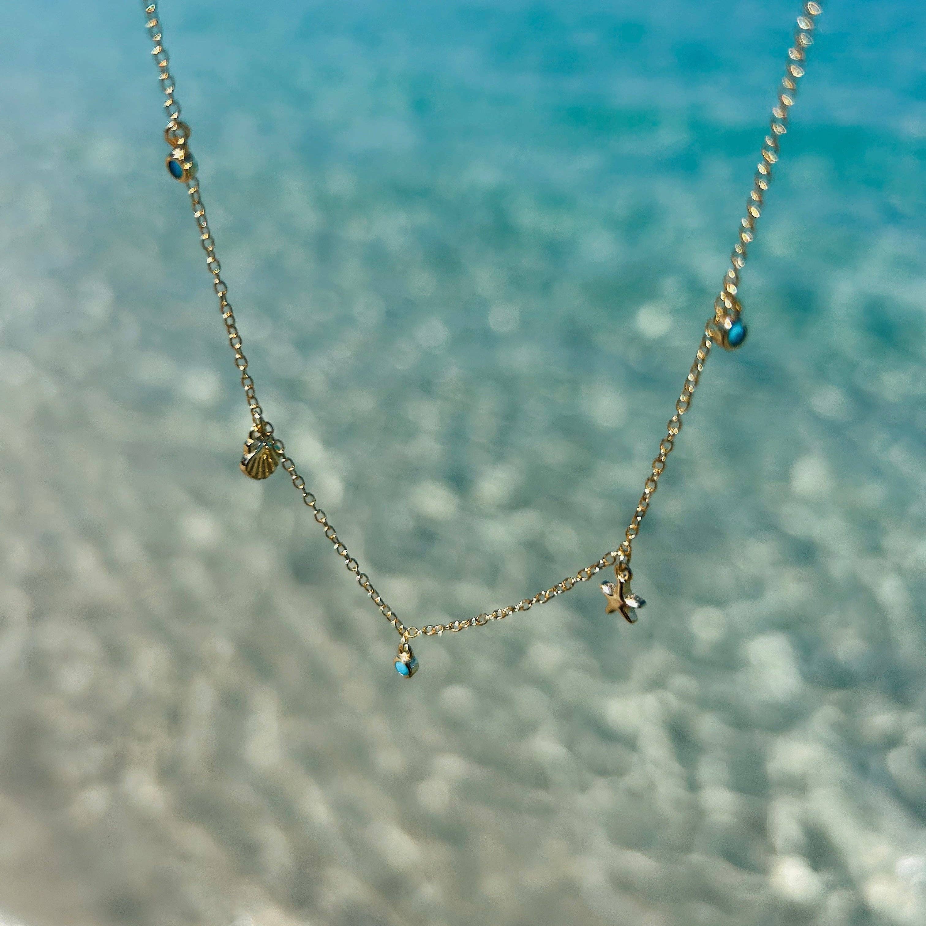 The Salty Gem Shelling Charm Necklace