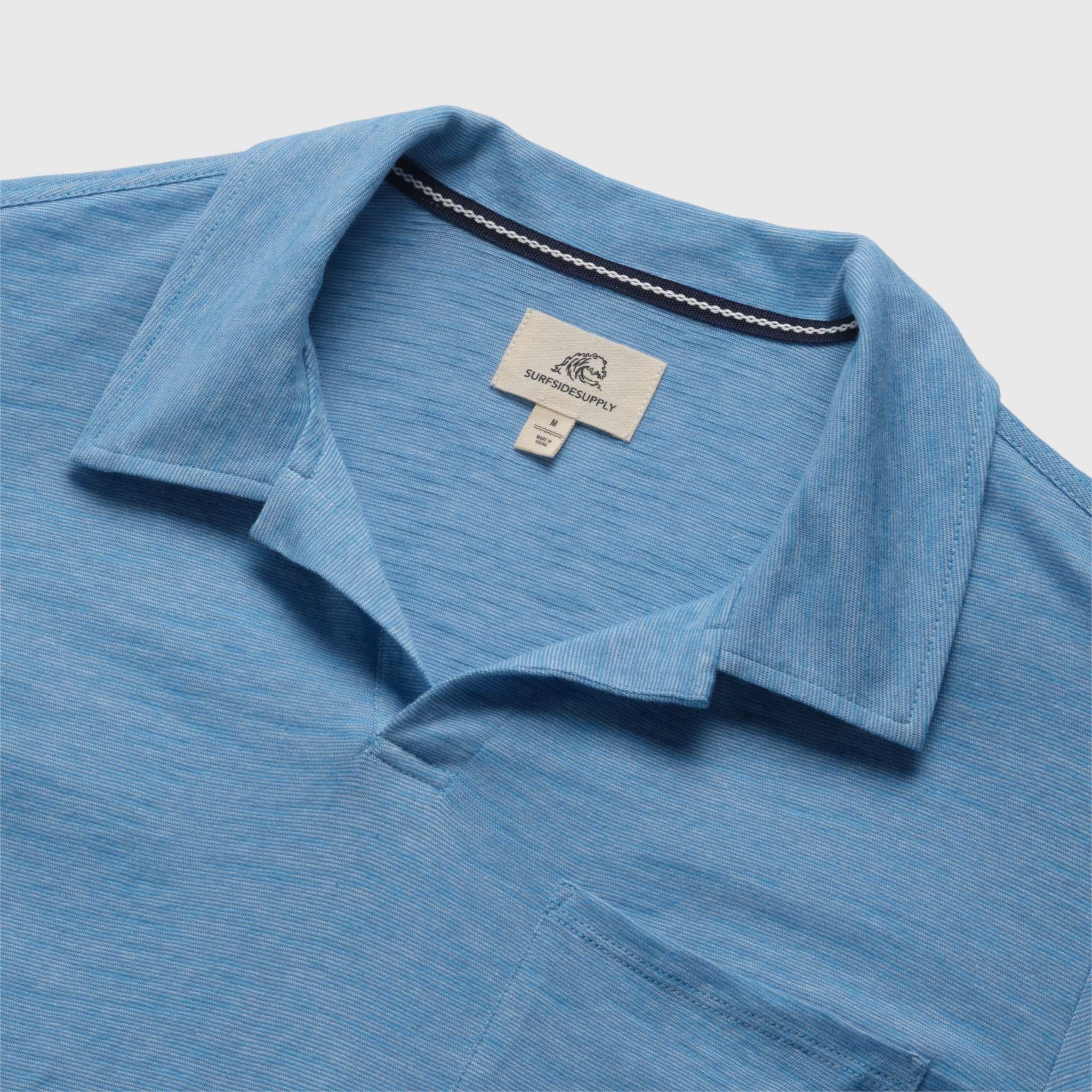 SURFSIDESUPPLY Johnny Collar Polo - Cendre Blue
