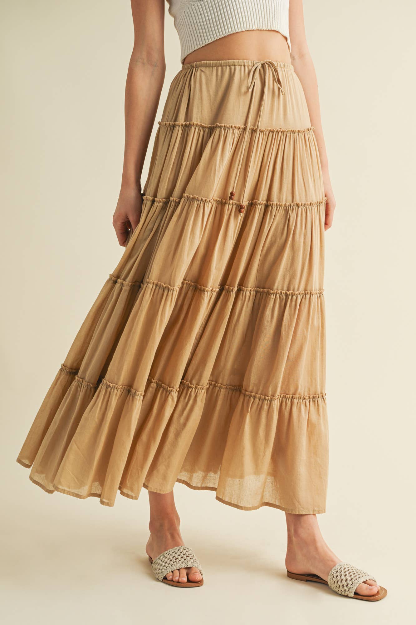 Mustard Seed SIERRA TIERED MAXI SKIRT