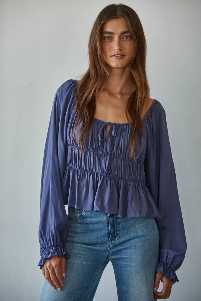 By Together Morgan Blouse Midnight Blue S