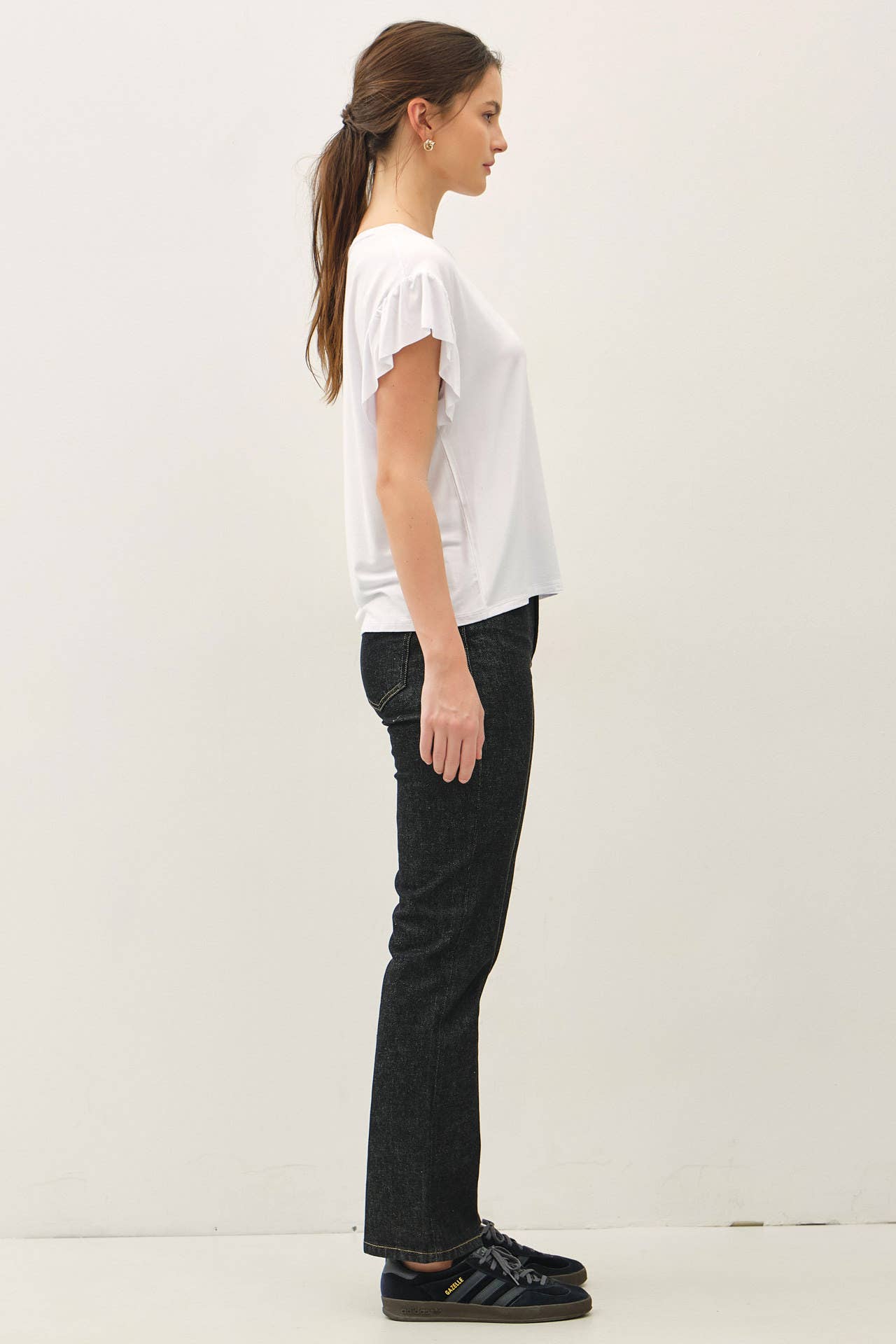 Be Cool BASIC THREADS RUFFLED SHORT SLEEVE TOP