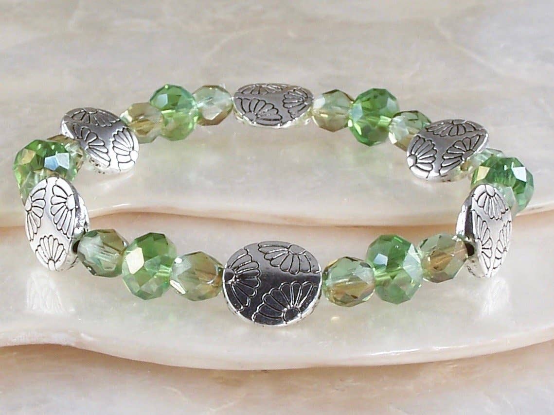 Jo Bird Jewelry Elastic Czech Bracelet - Spring Colors