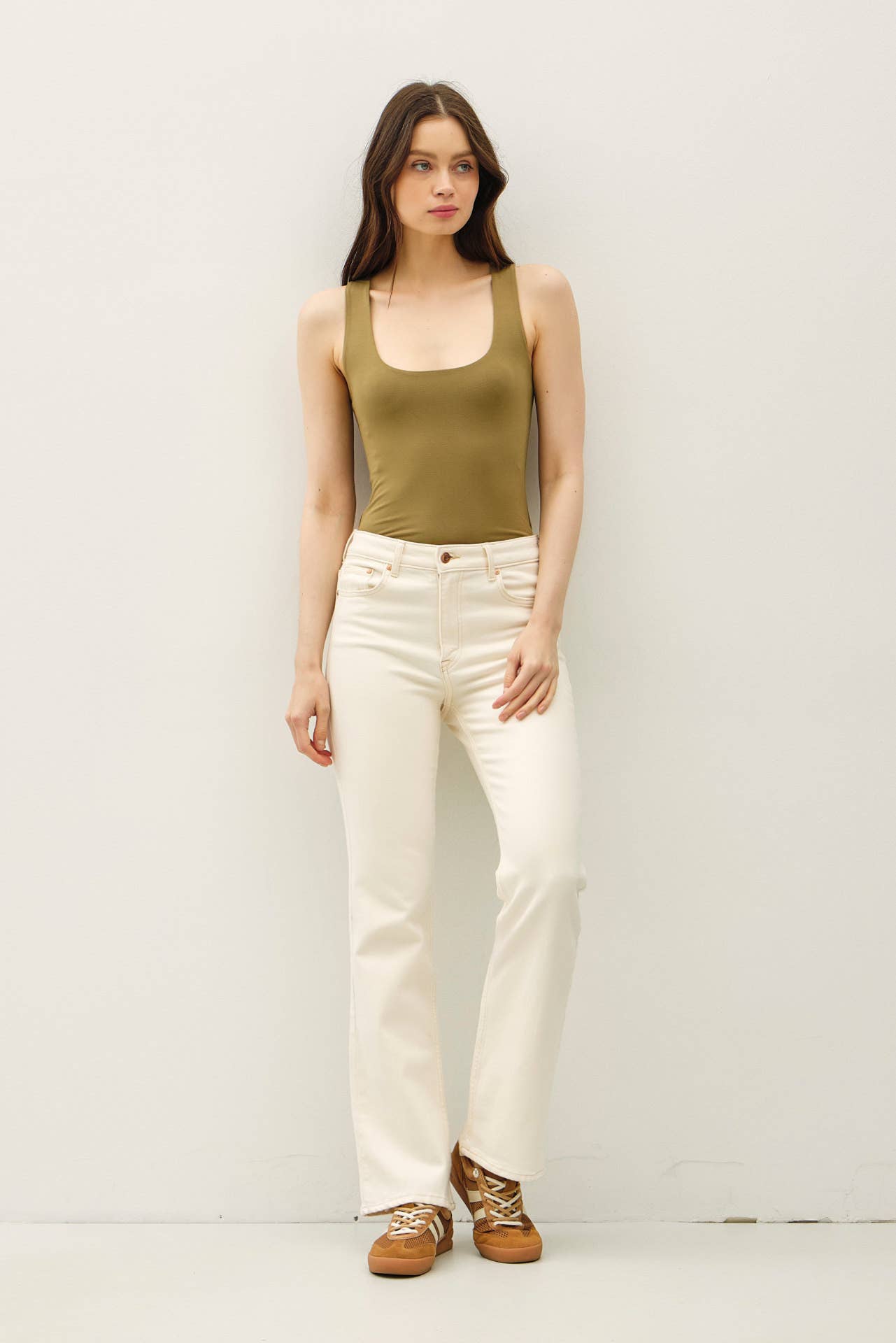 Be Cool BASIC THREADS DOUBLE LINED BASIC SQUARE NECK TANK