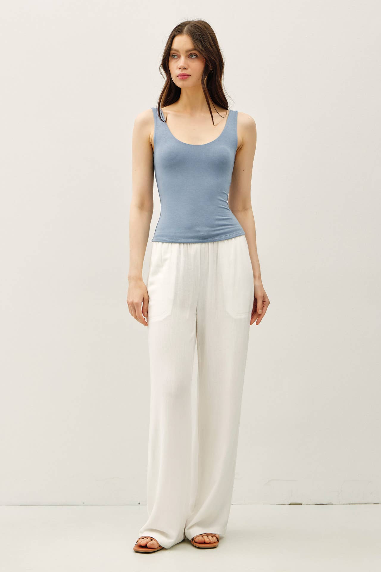 Be Cool BASIC THREADS SCOOP NECK TANK