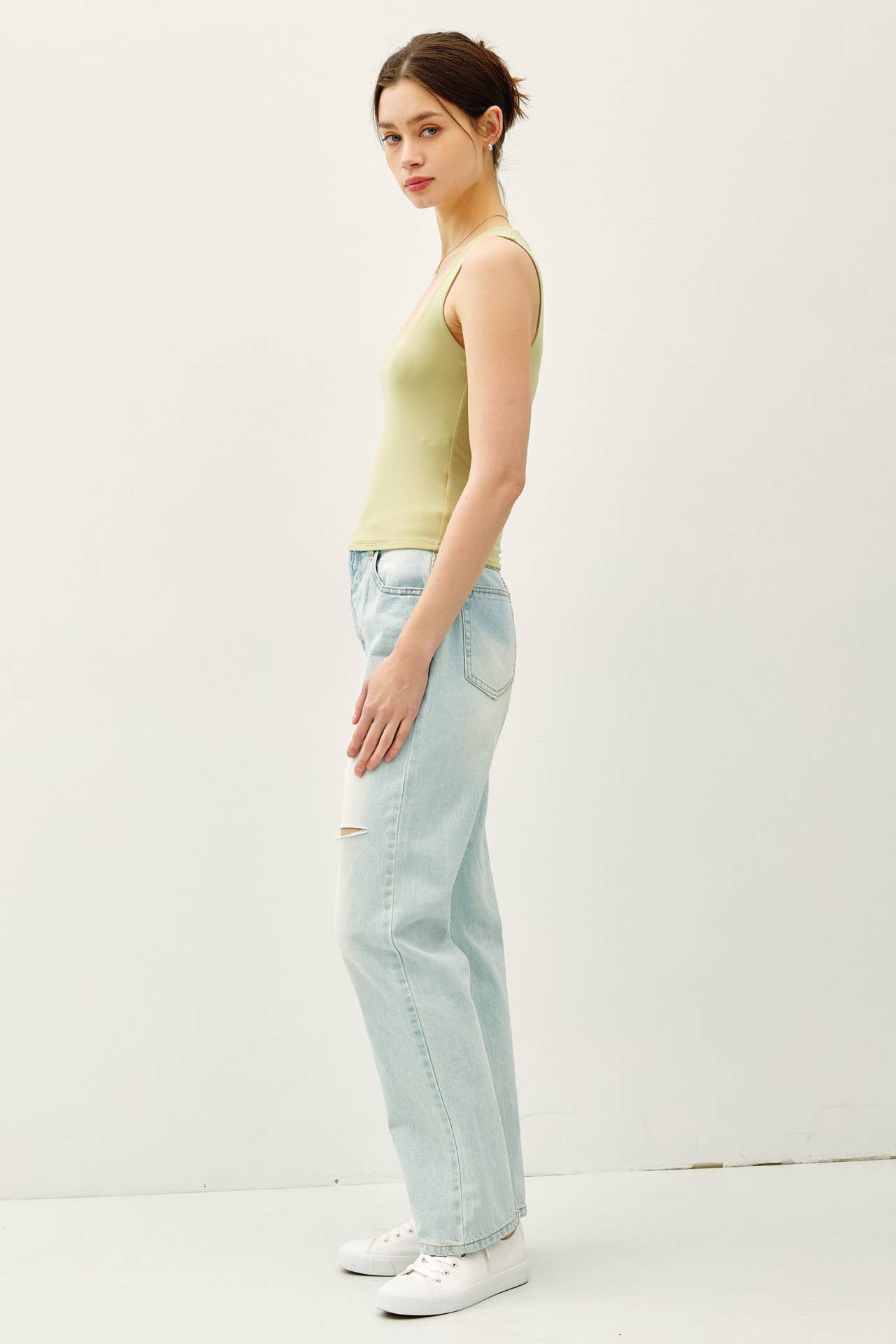 Be Cool BASIC THREADS DOUBLE LINED SQUARE NECK TANK