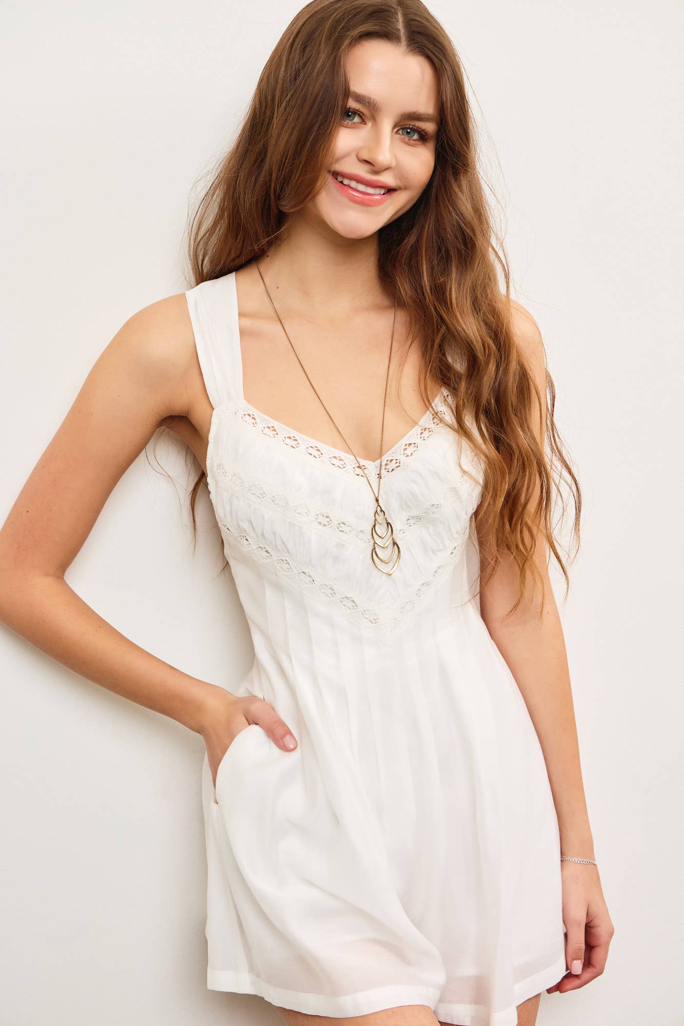 Mustard Seed STACEY SLEEVELESS ROMPER