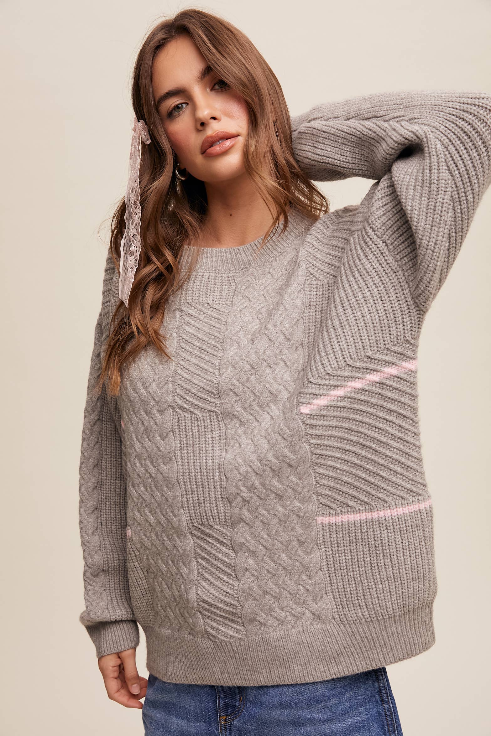 Listicle Winter Fog Knit Pullover