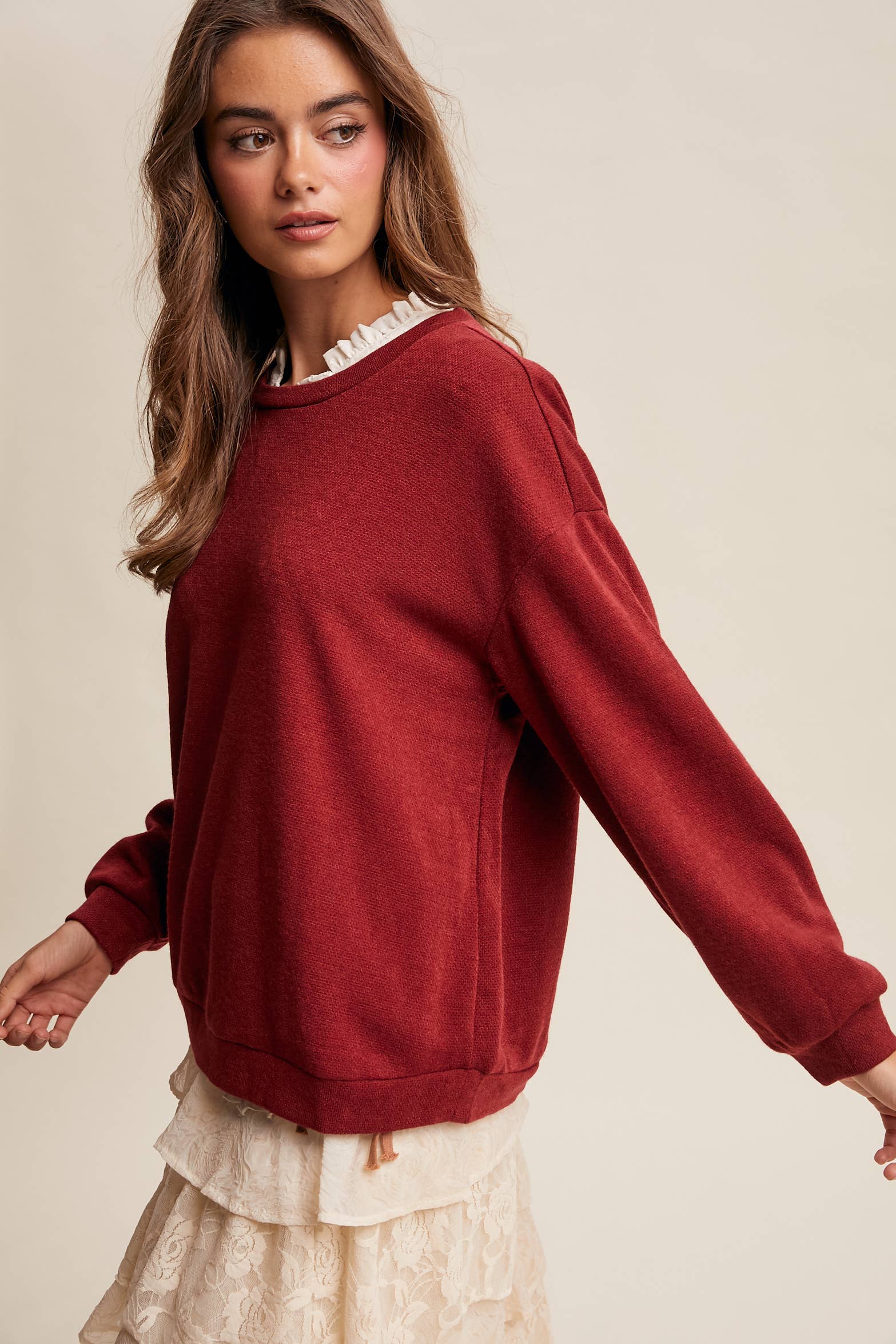 Listicle Peony Pullover Top