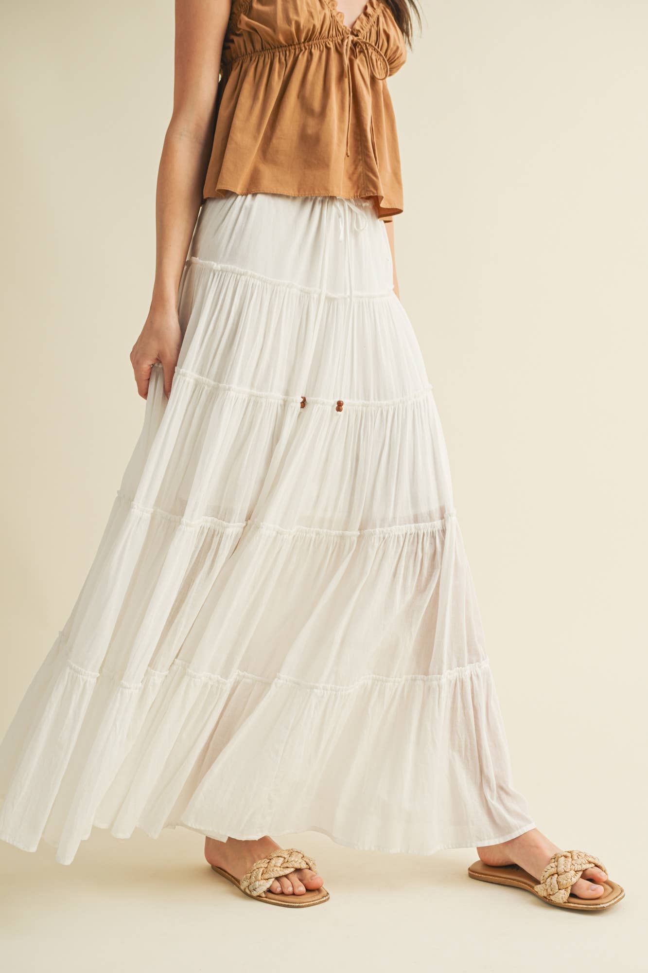 Mustard Seed SIERRA TIERED MAXI SKIRT