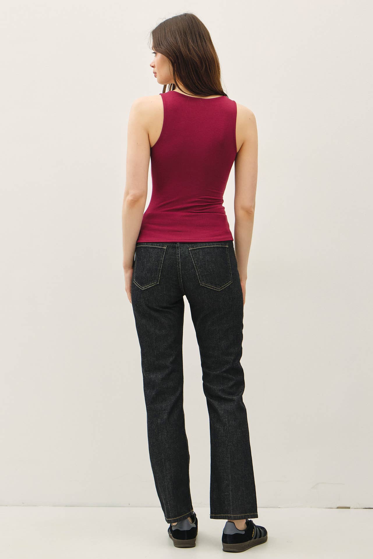 Be Cool DOUBLE LINED BASIC THREADS SQUARE NECK TANK