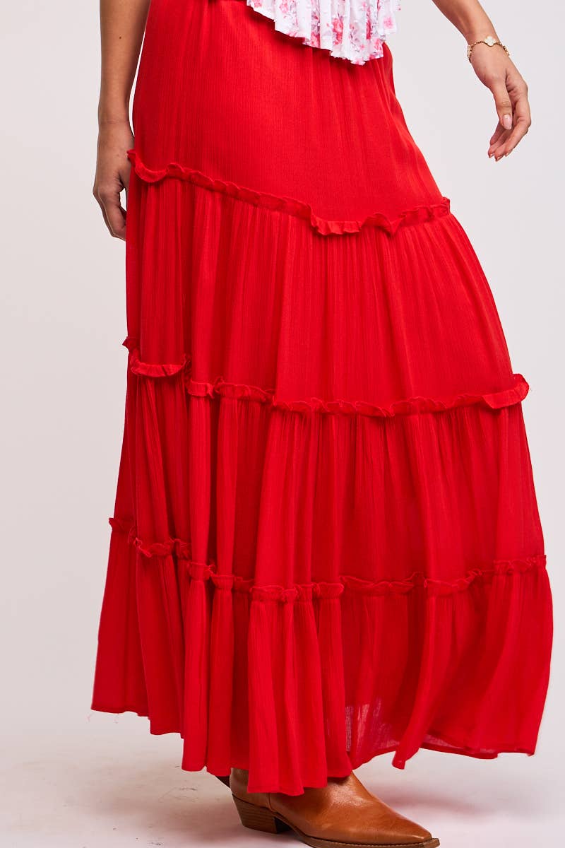 Sky to Moon ELLA TIERED MAXI SKIRT