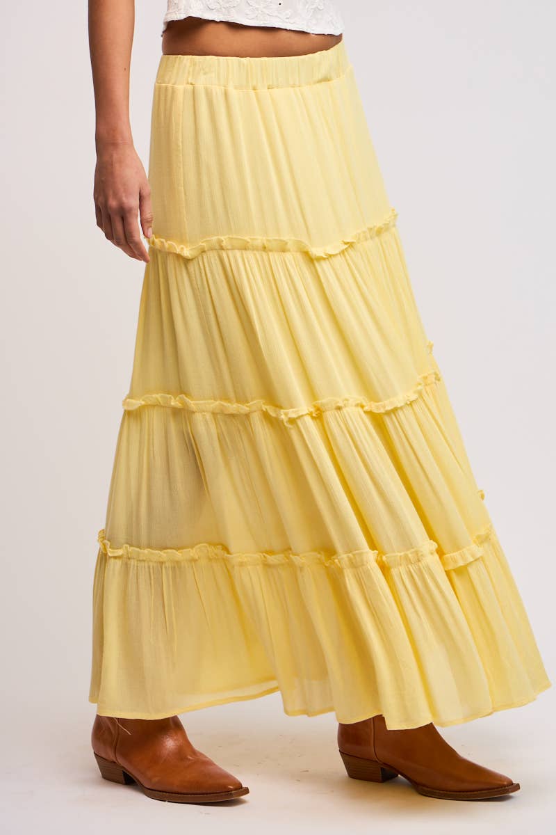 Sky to Moon ELLA TIERED MAXI SKIRT