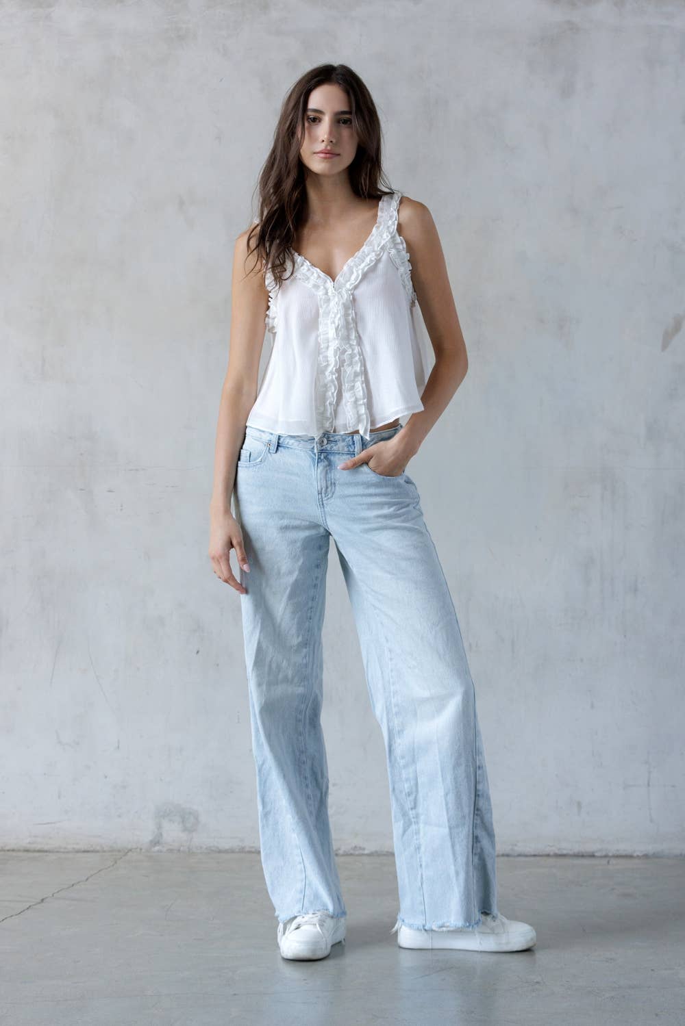 STORIA DAPHNE RUFFLED TOP